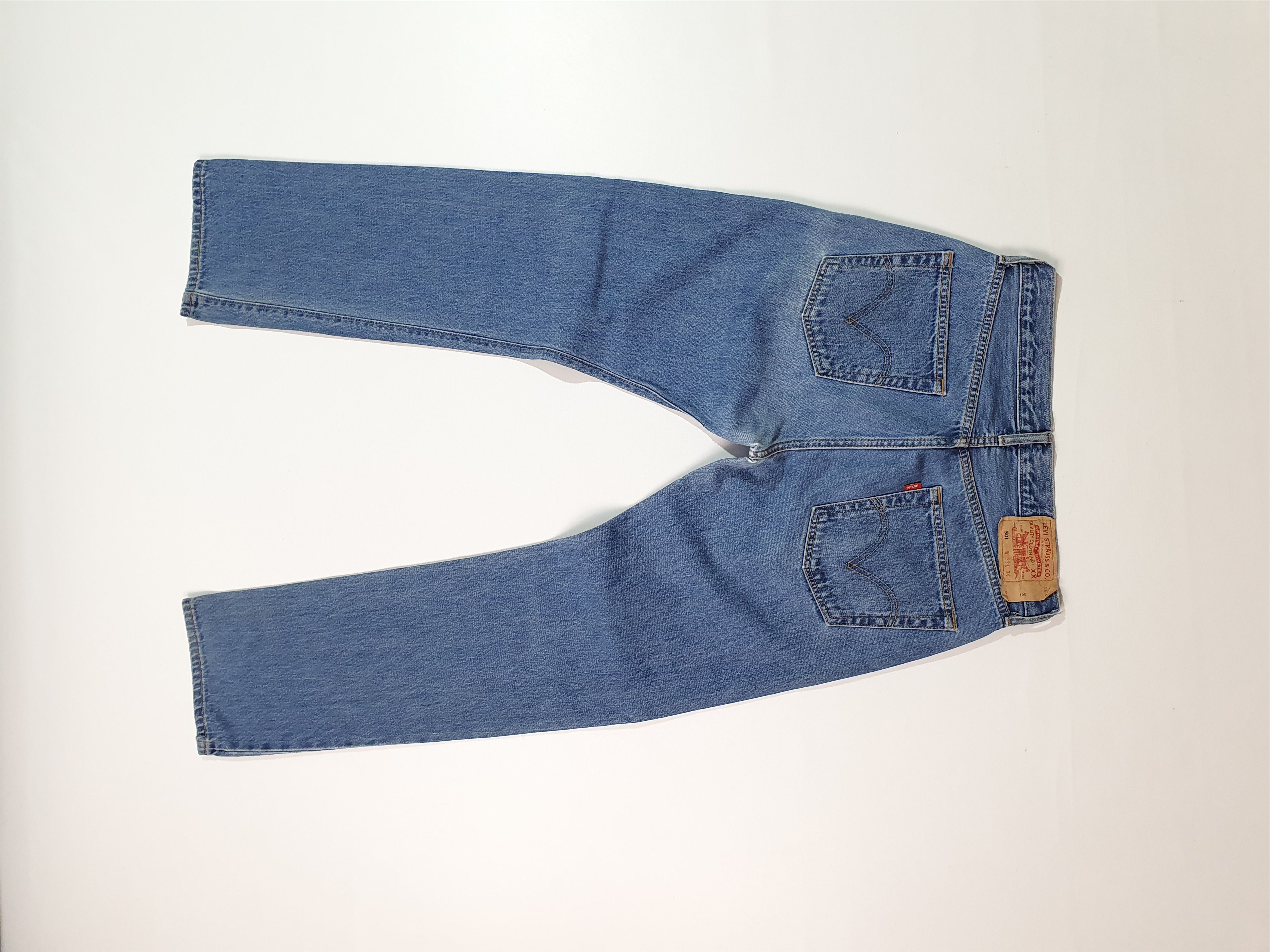 Levi's × Levi's Vintage Clothing × Vintage 90s Dirty LEVIS 501 Indigo Denim Jeans Size US 32 / EU 48 - 2 Thumbnail