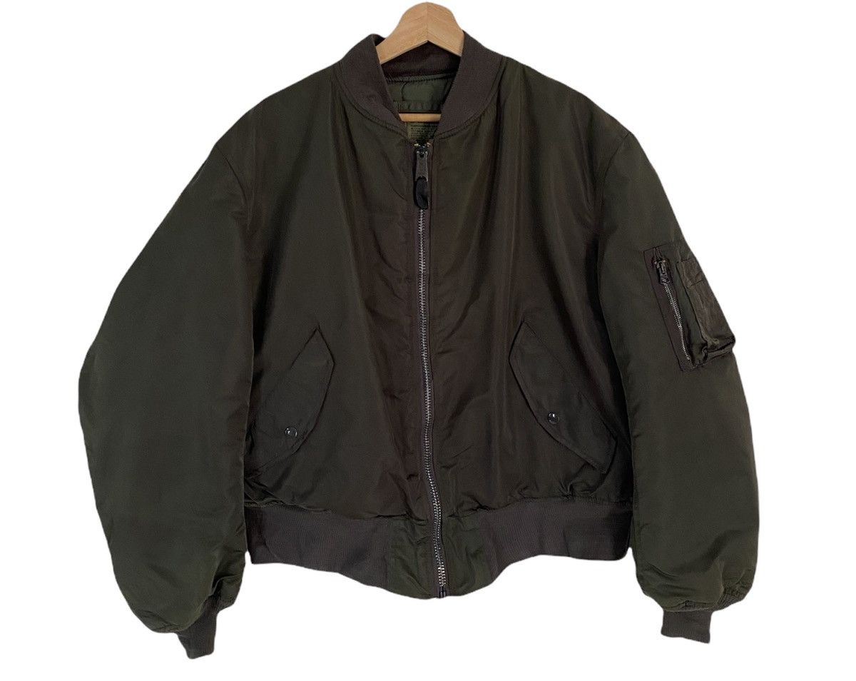Alpha Industries 🔥VTG 90’s ALPHA INDUSTRIES MILITARY FLIGHT BOMBER JACKET Size US XXL / EU 58 / 5 - 1 Thumbnail