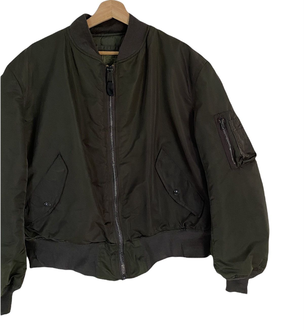 Alpha Industries 🔥VTG 90’s ALPHA INDUSTRIES MILITARY FLIGHT BOMBER JACKET Size US XXL / EU 58 / 5 - 2 Thumbnail