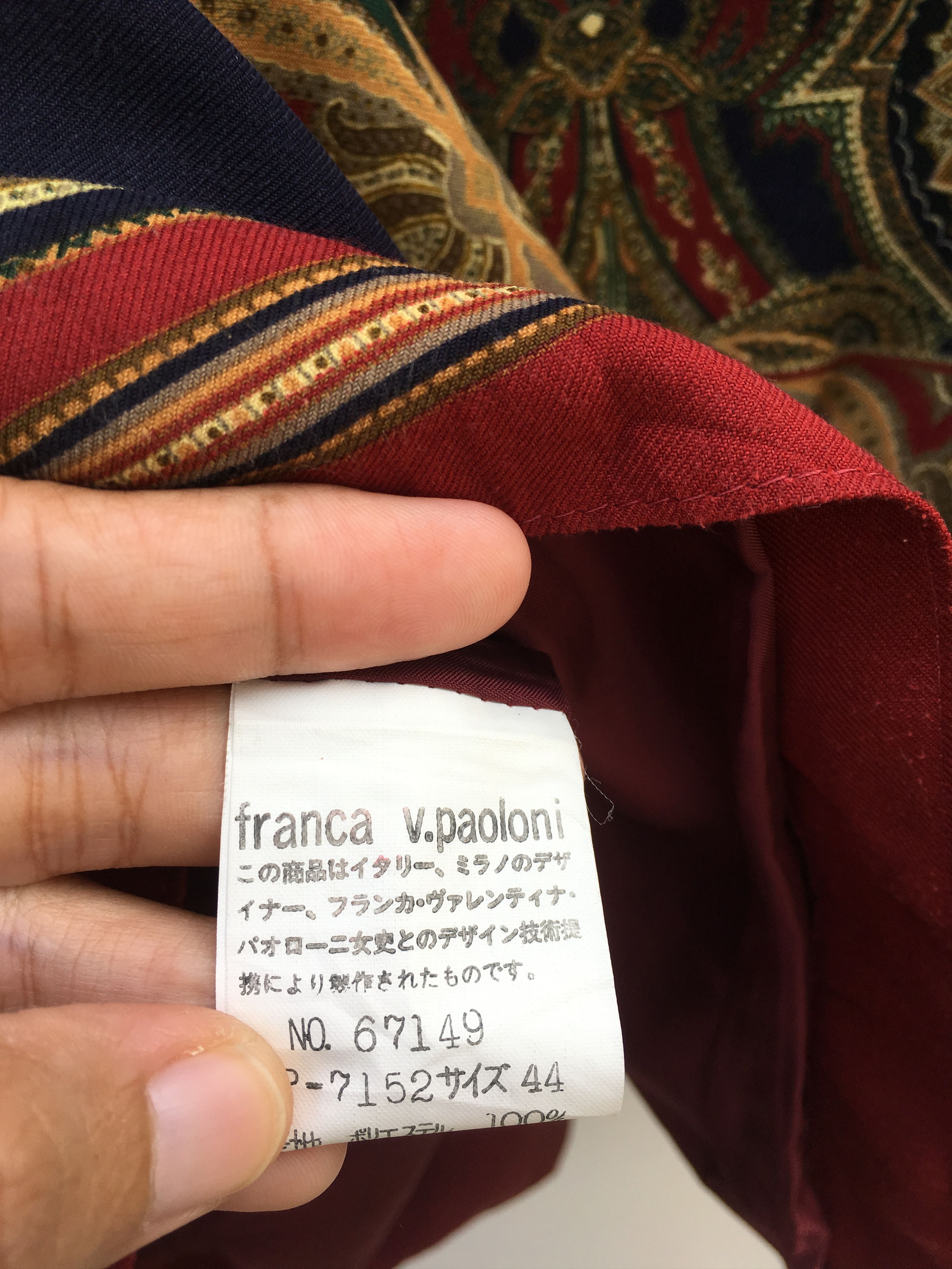 Vintage Vintage Rare Italian Designer Franca V. Paoloni Size US M / EU 48-50 / 2 - 12 Thumbnail