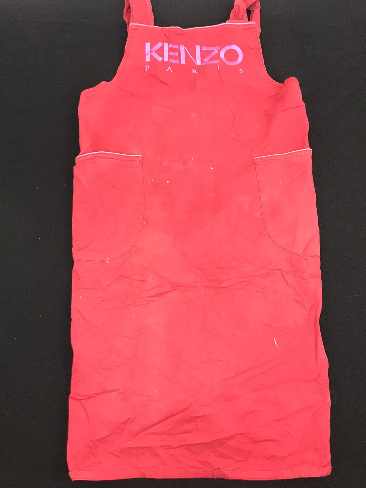 Vintage Kenzo Paris Apron Nice Design Pocket Adjustable Straps Grailed