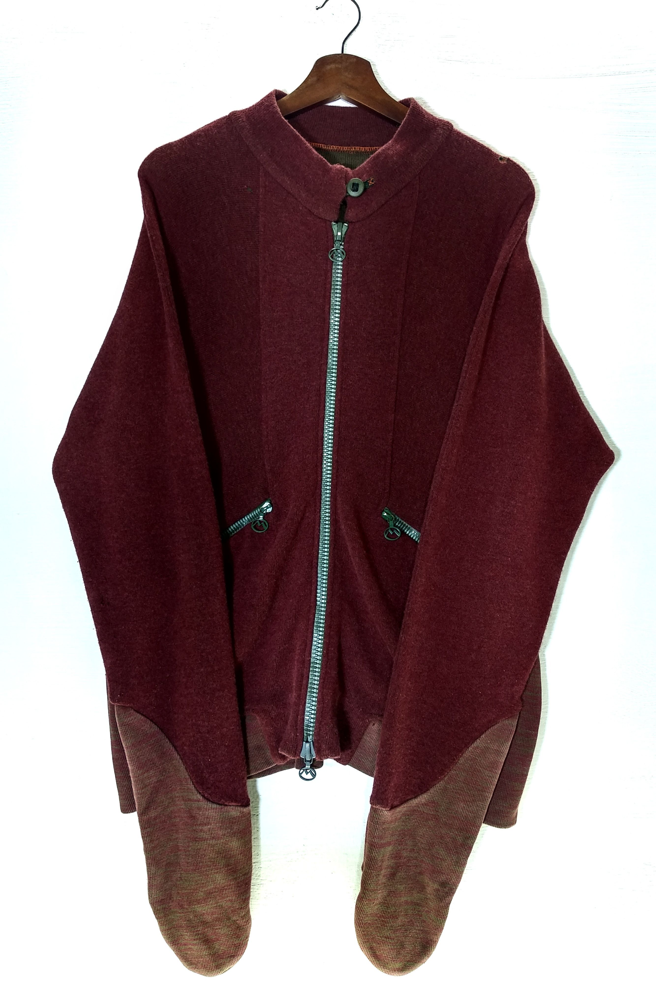 Designer Vintage Maharishi Distress Wool Sweater Size US M / EU 48-50 / 2 - 2 Thumbnail