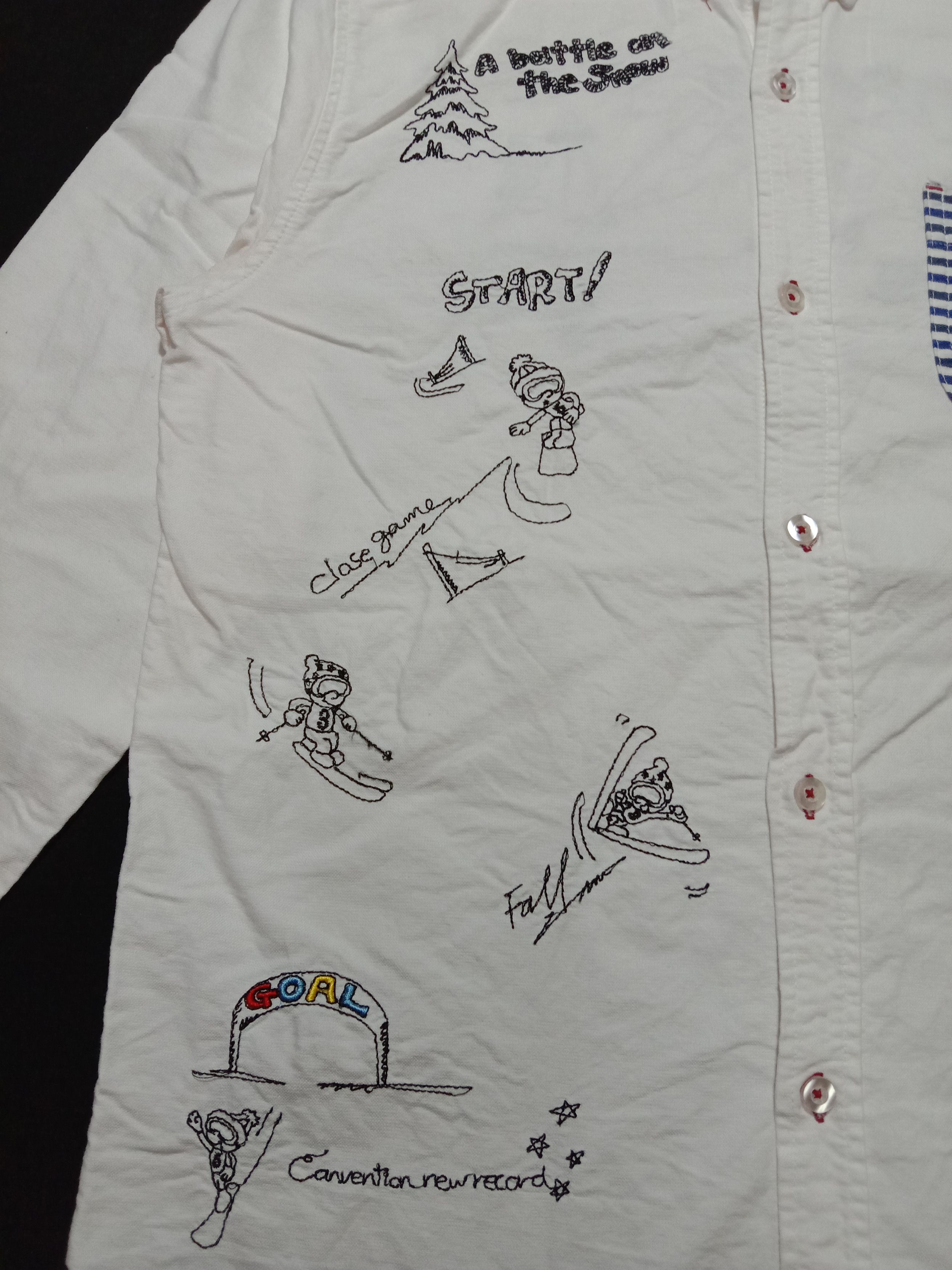 Japanese Brand Panaspur Shirt Skiing Embroidery Logo Size US M / EU 48-50 / 2 - 11 Thumbnail