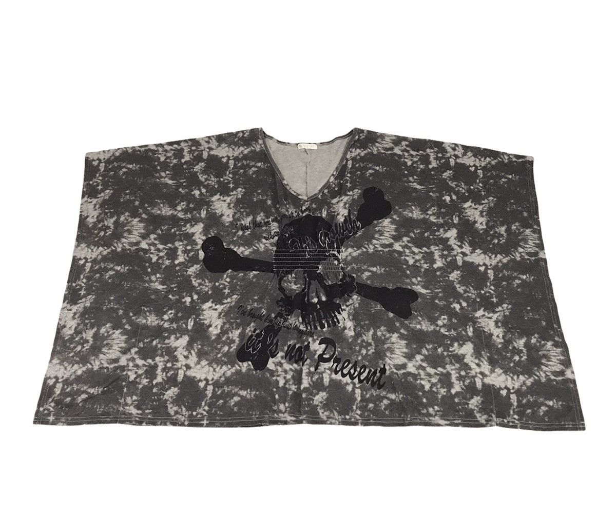 image of Vintage Park Girl Baggy Tank Top Crop Skull Logo Acid Wash in Black, Women's (Size XL)