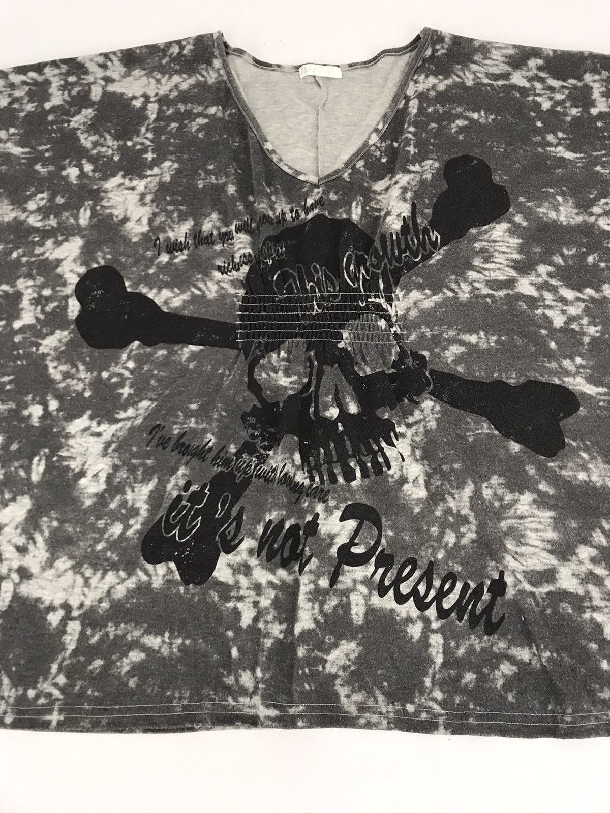 Japanese Brand Park Girl Baggy Tank Top Crop Skull Logo Acid Wash Size XL / US 12-14 / IT 48-50 - 3 Thumbnail