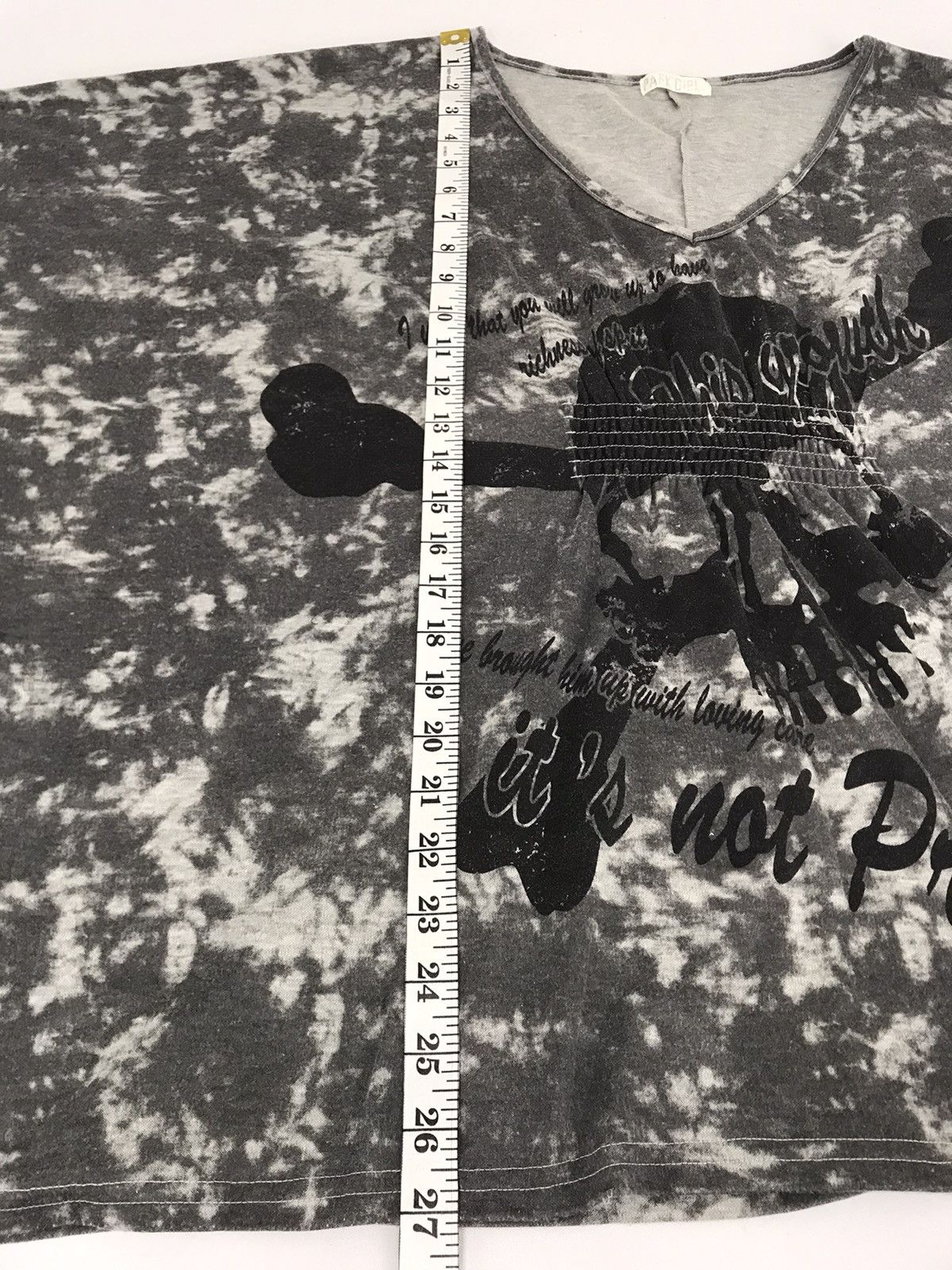 Japanese Brand Park Girl Baggy Tank Top Crop Skull Logo Acid Wash Size XL / US 12-14 / IT 48-50 - 7 Thumbnail