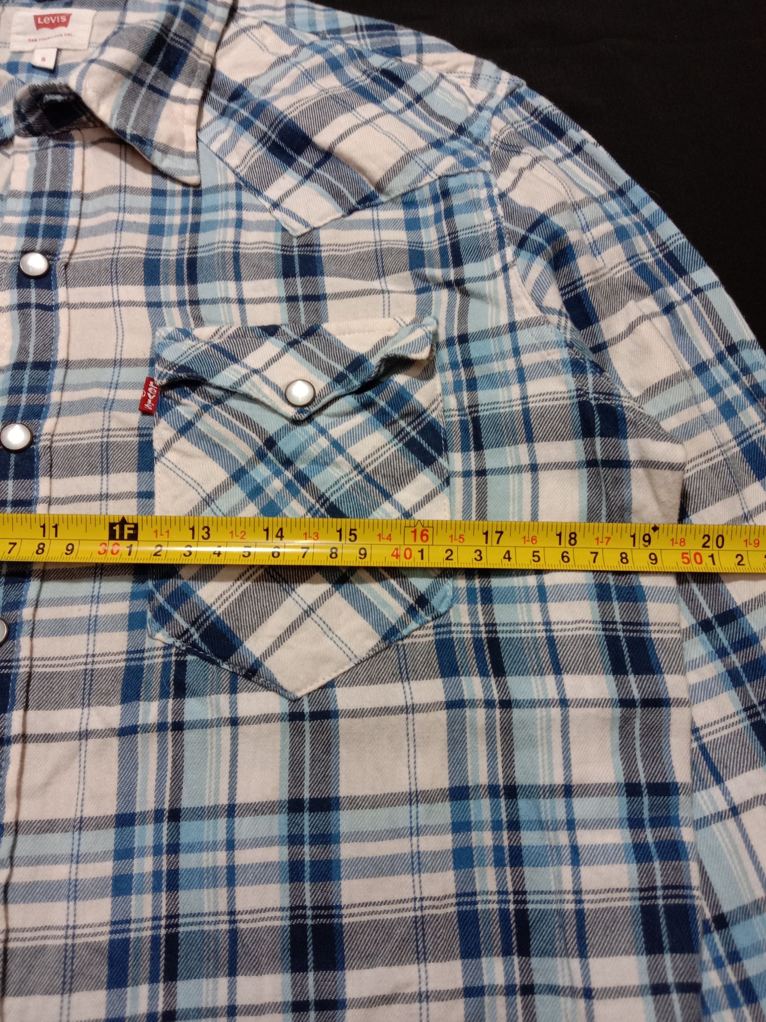 Designer Levi's San Francisco Check Plaid Design Blue Color Size US S / EU 44-46 / 1 - 4 Thumbnail