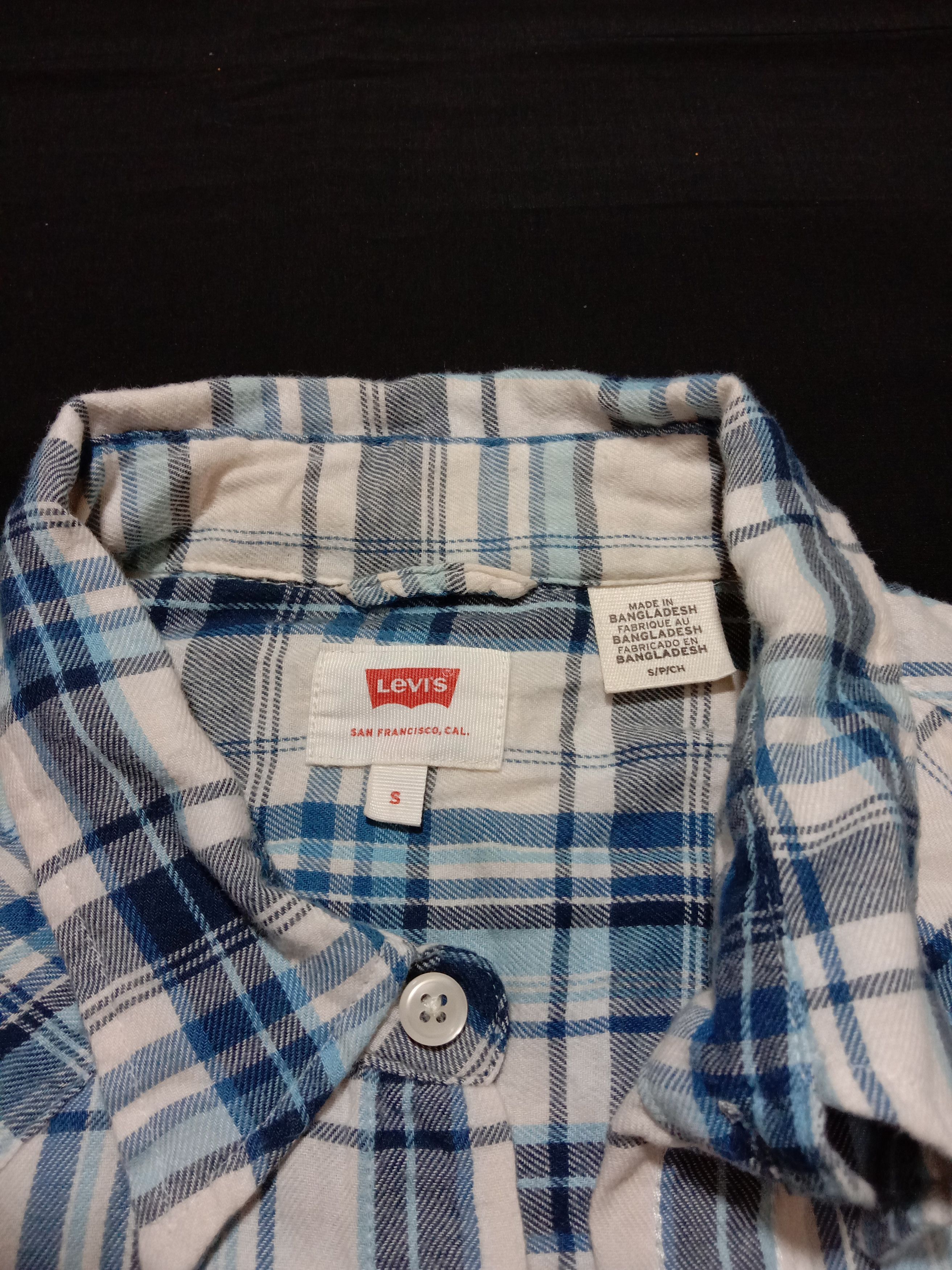 Designer Levi's San Francisco Check Plaid Design Blue Color Size US S / EU 44-46 / 1 - 10 Thumbnail