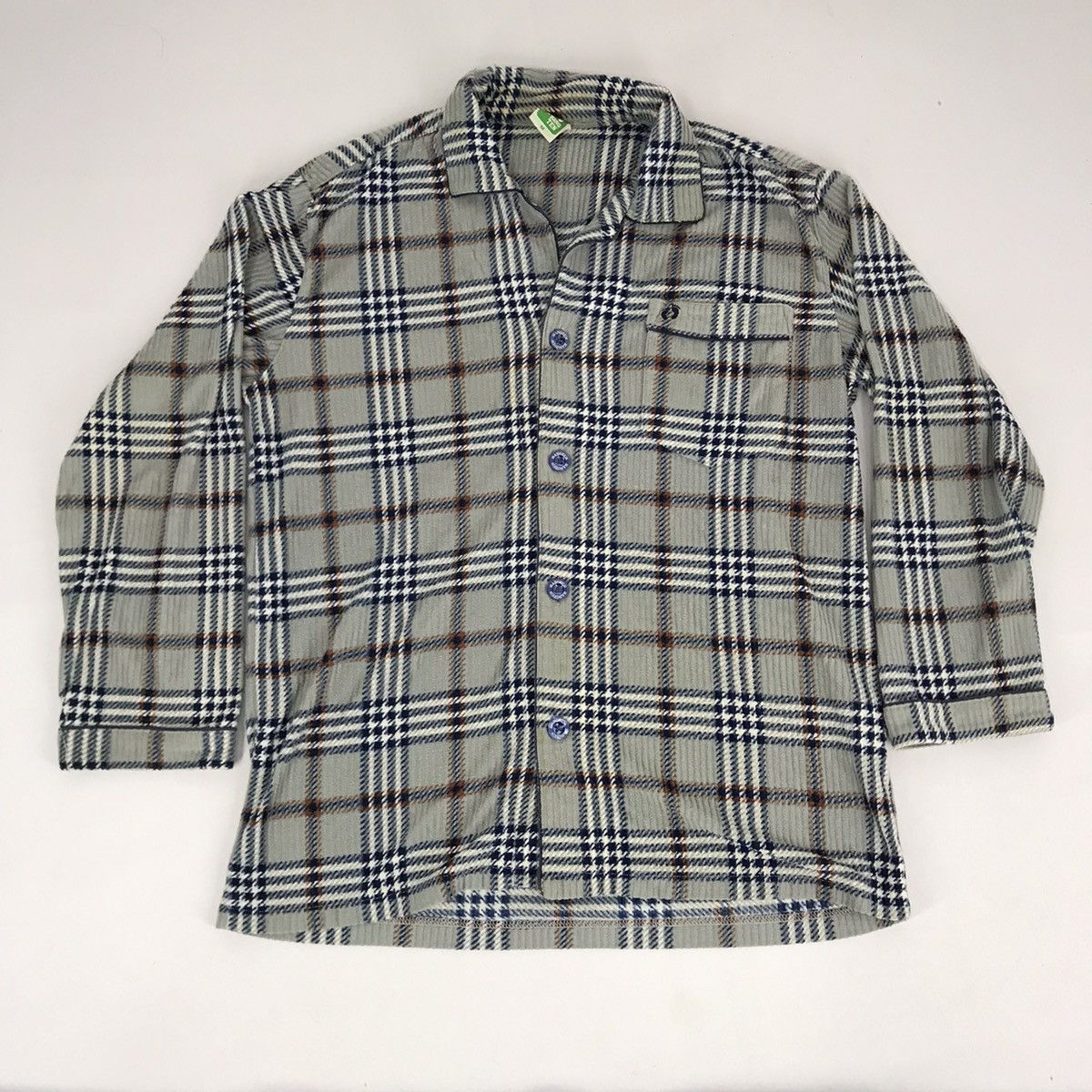 image of Hang Ten Flannel Corduroy Monogram Plaid Check in Grey, Men's (Size Medium)