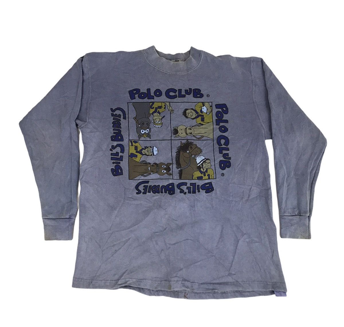image of Vintage Polo Club Bill’S Buddies Sweatshirt Pull Over Style in Light Purple, Men's (Size Large)