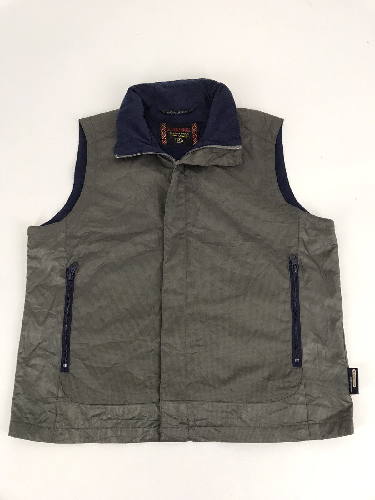 image of Mcgregor Vest Jacket Insulated Zipper Style Streetwear in Grey, Women's (Size Small)