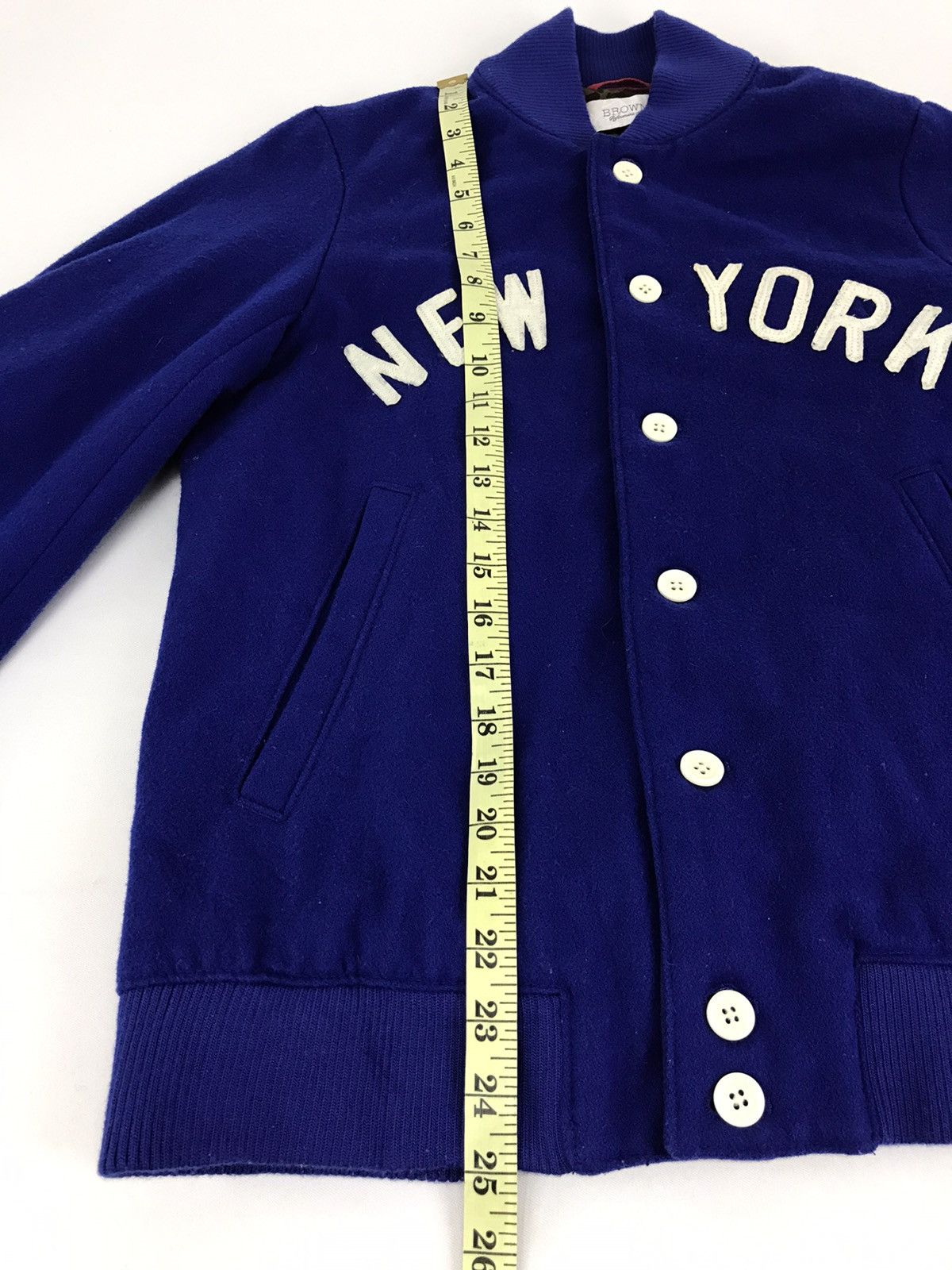 Japanese Brand Hype Varsity Jacket Wool New York Spell Out Camo Inner Size US M / EU 48-50 / 2 - 11 Thumbnail