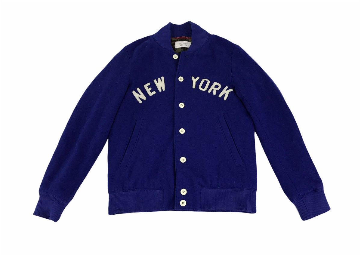 Japanese Brand Hype Varsity Jacket Wool New York Spell Out Camo Inner Size US M / EU 48-50 / 2 - 1 Thumbnail