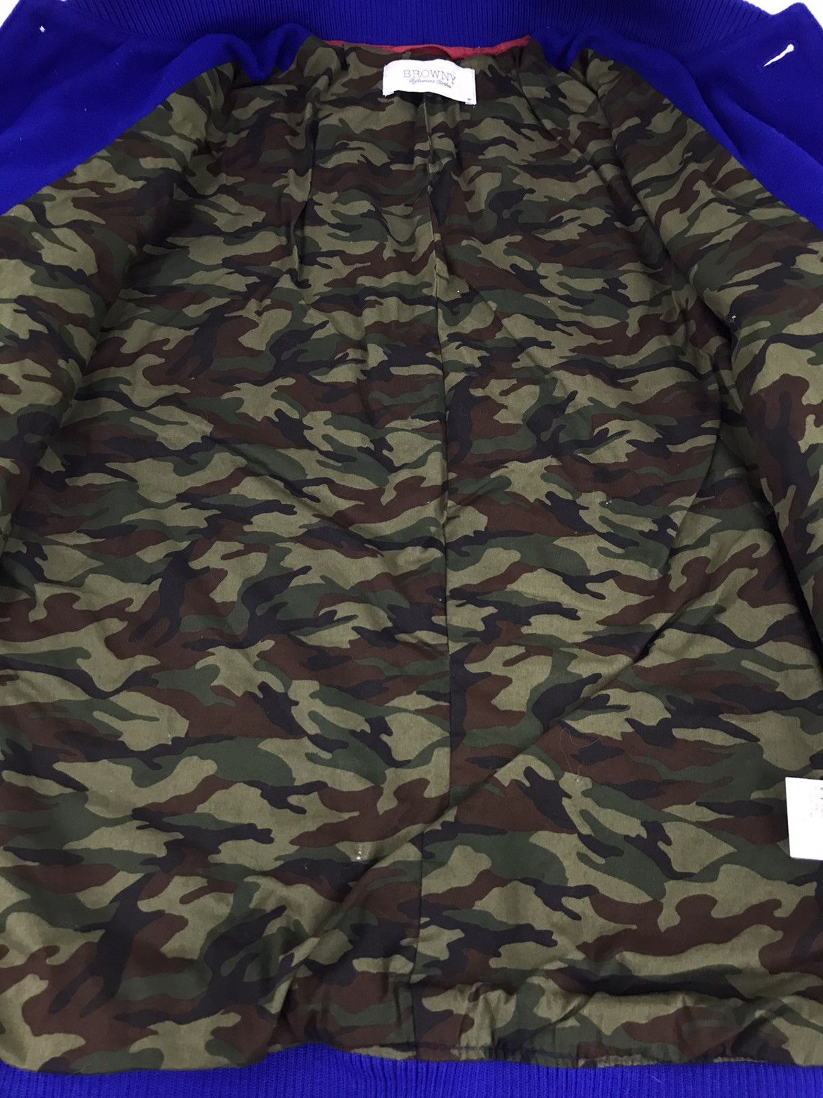 Japanese Brand Hype Varsity Jacket Wool New York Spell Out Camo Inner Size US M / EU 48-50 / 2 - 6 Thumbnail
