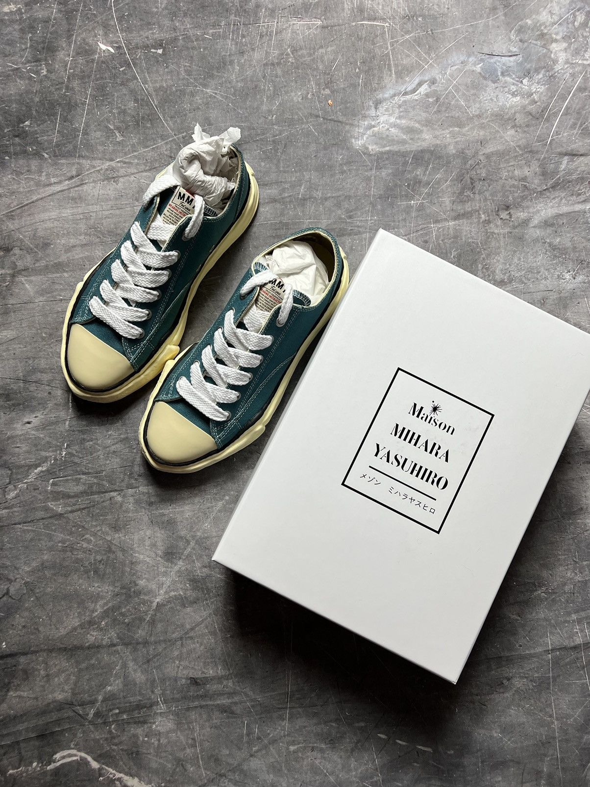 Maison MIHARA YASUHIRO Maison Mihara Yasuhiro Canvas Aged Sole Sneakers Size US 12 / EU 45 - 1 Thumbnail