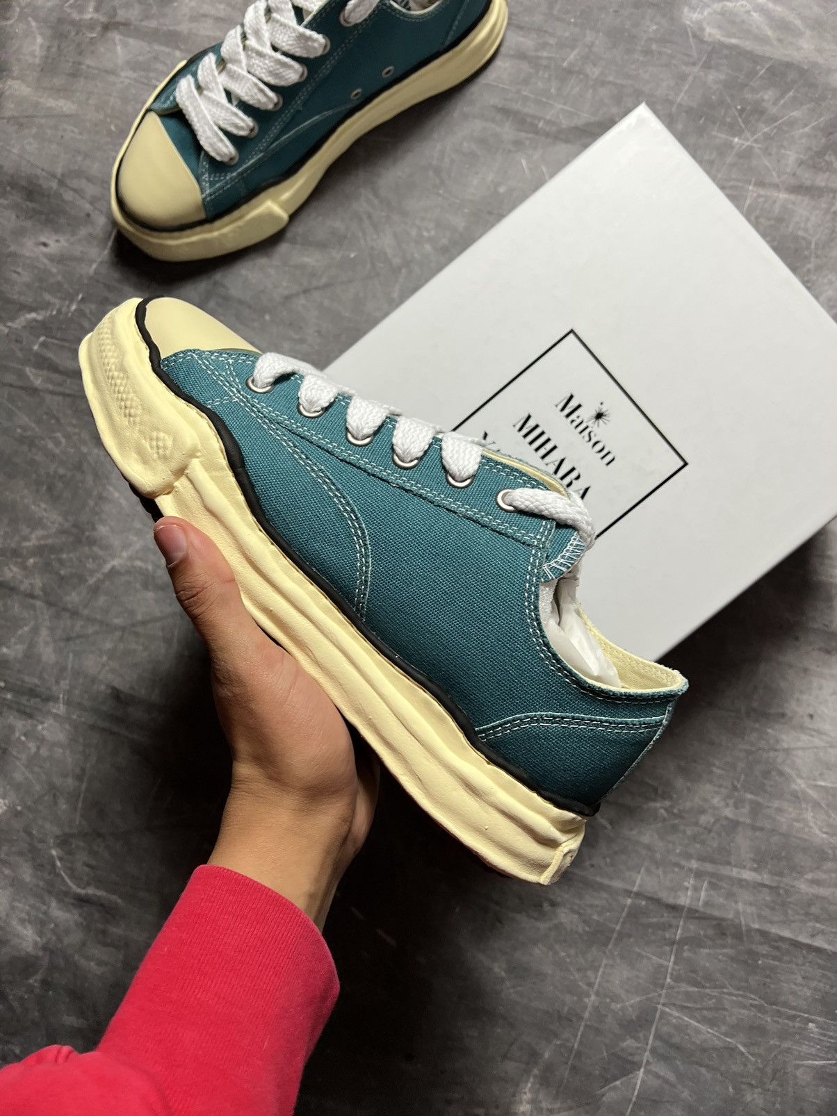 Maison MIHARA YASUHIRO Maison Mihara Yasuhiro Canvas Aged Sole Sneakers Size US 12 / EU 45 - 2 Thumbnail