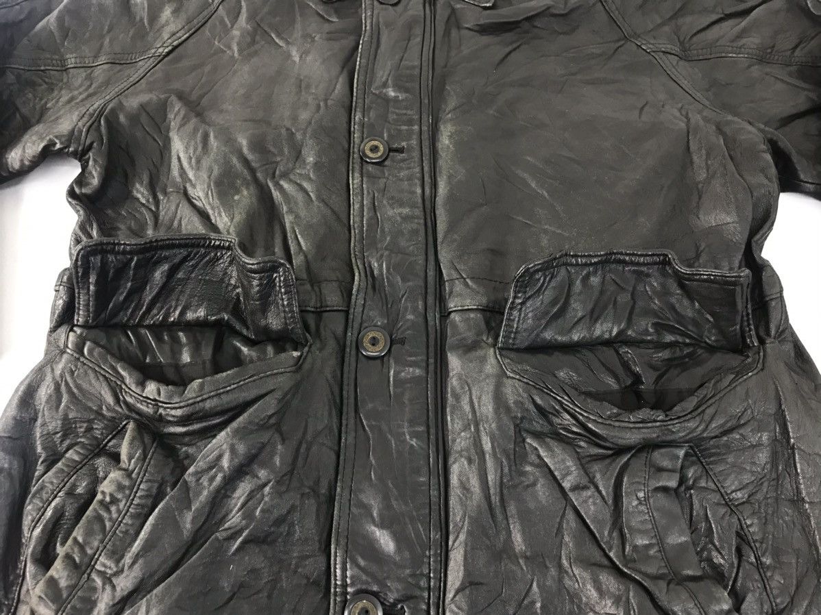 Vintage Inizio Leather Jacket Quilted Woven Inner Motorcycle Biker Size US M / EU 48-50 / 2 - 4 Thumbnail