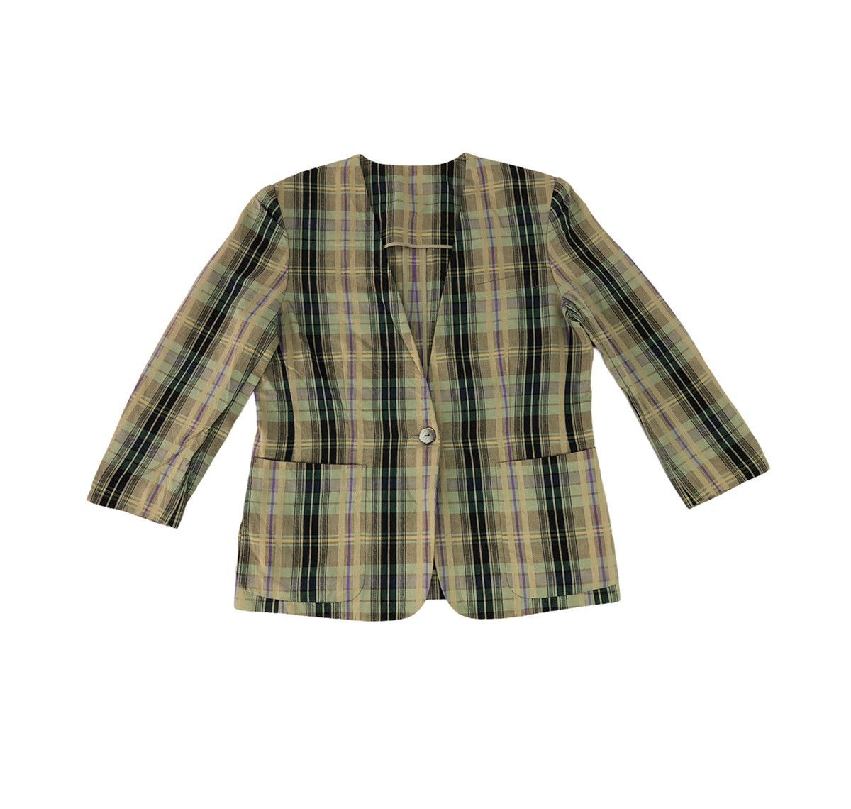 image of Burberrys Blazer Coat Fashion Designer Brand Checkered, Women's (Size Medium)
