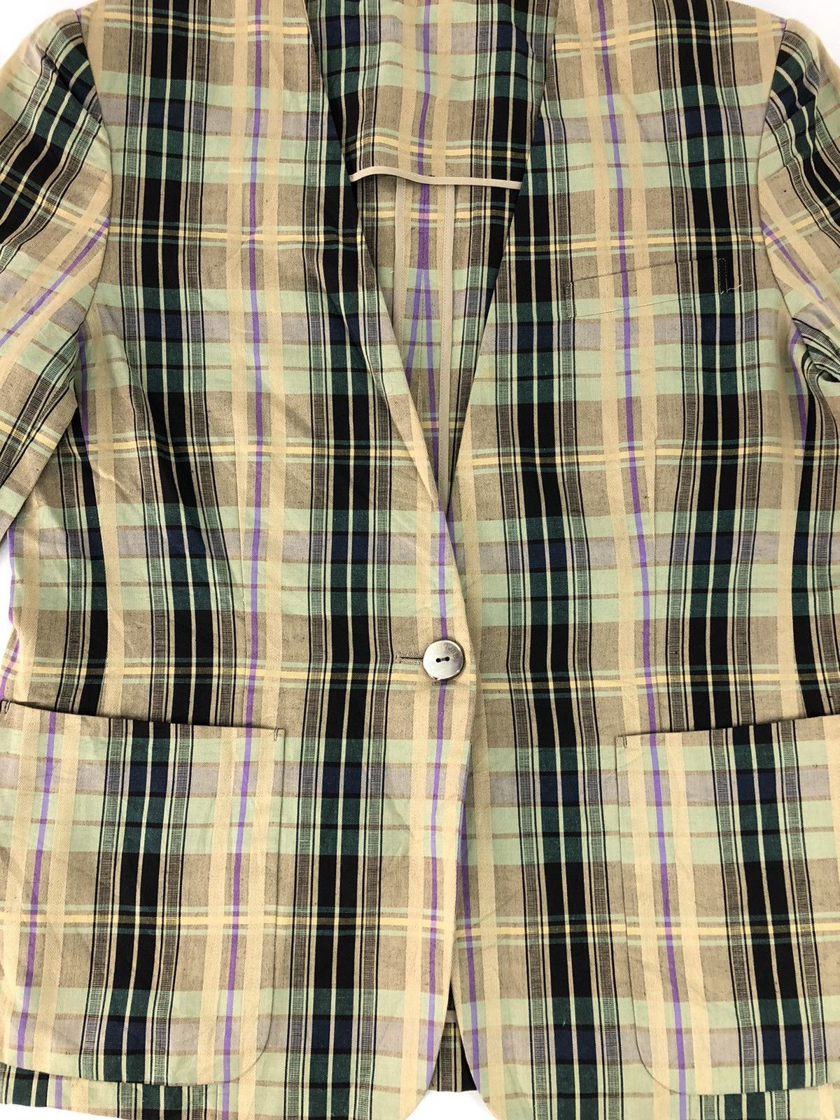 Burberry × Designer × Vintage Burberrys Blazer Coat Fashion Designer Brand Checkered Size M / US 6-8 / IT 42-44 - 3 Thumbnail