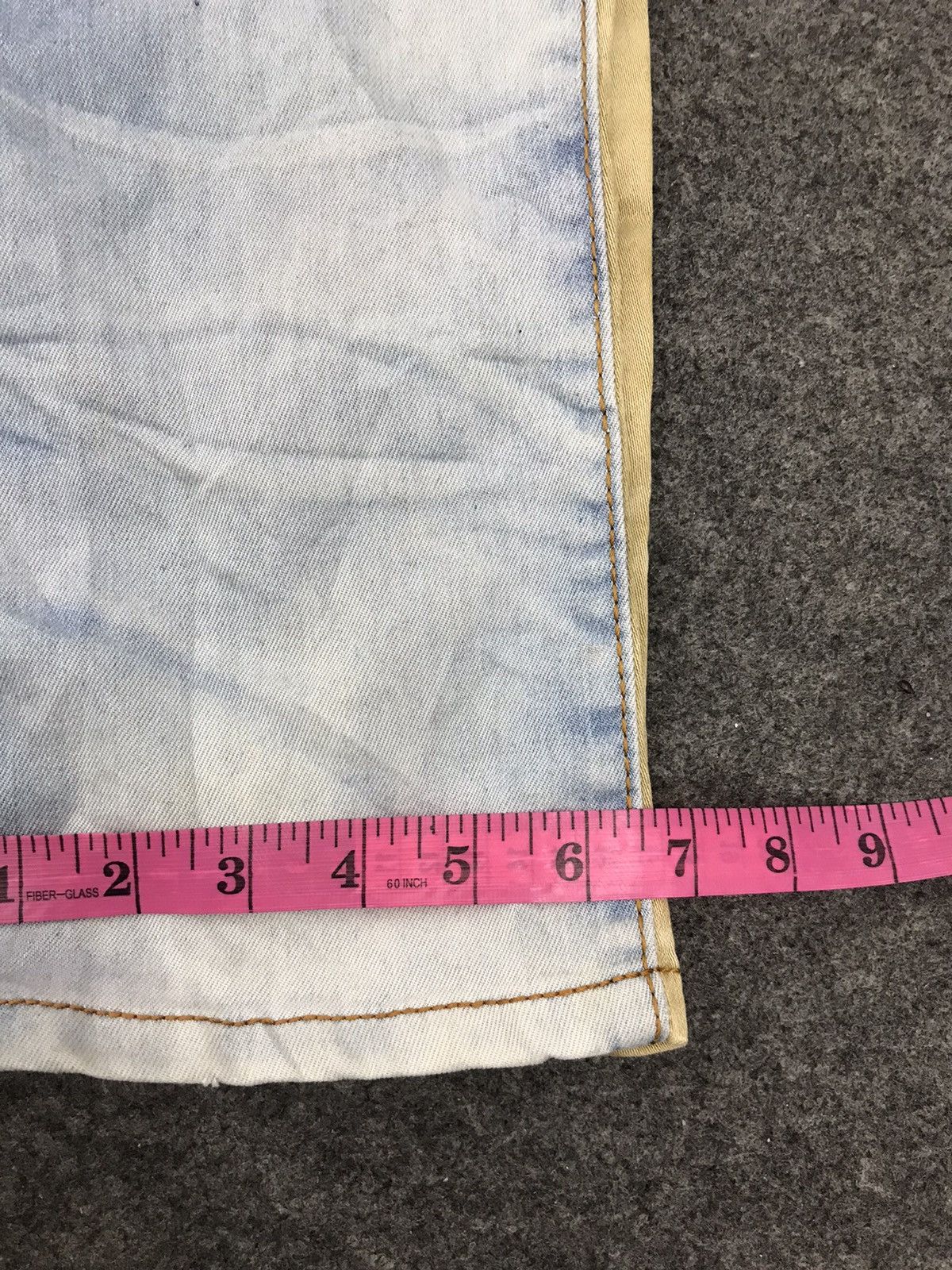 Japanese Brand Vintage Distressed Two Tone Custom Patchwork Acid Wash Size US 31 - 3 Thumbnail