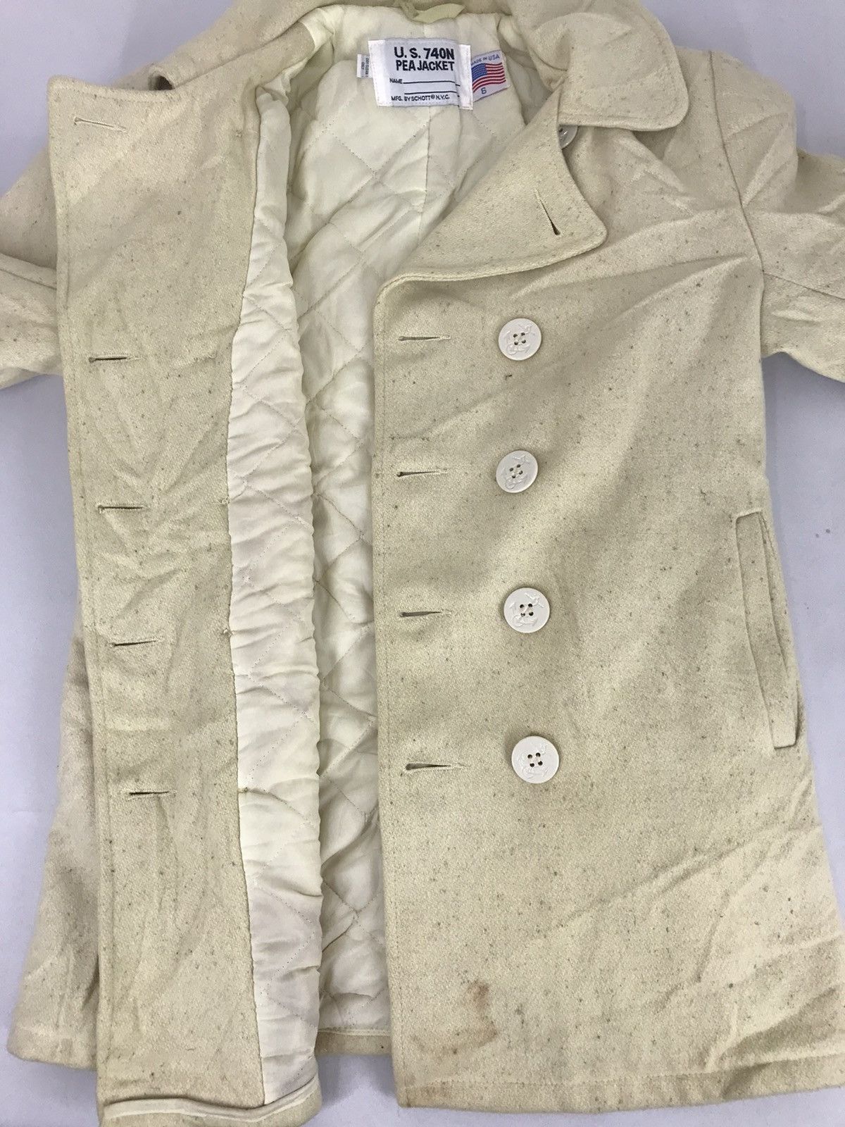 Schott Peacoat Schott NYC US 740N Trench Jacket Double Breasted Size US M / EU 48-50 / 2 - 2 Thumbnail