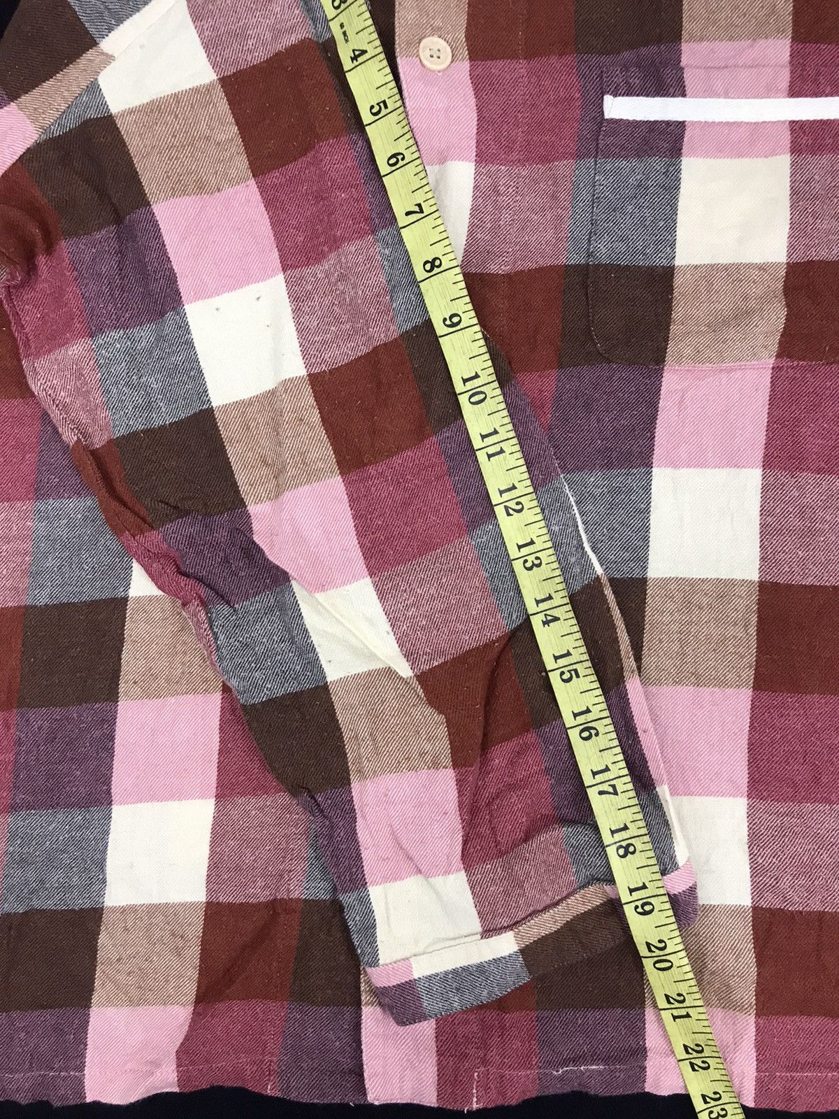 Flannel Vintage Moon Stone Plaid Checked Wear Classic Patchwork Size US M / EU 48-50 / 2 - 7 Thumbnail