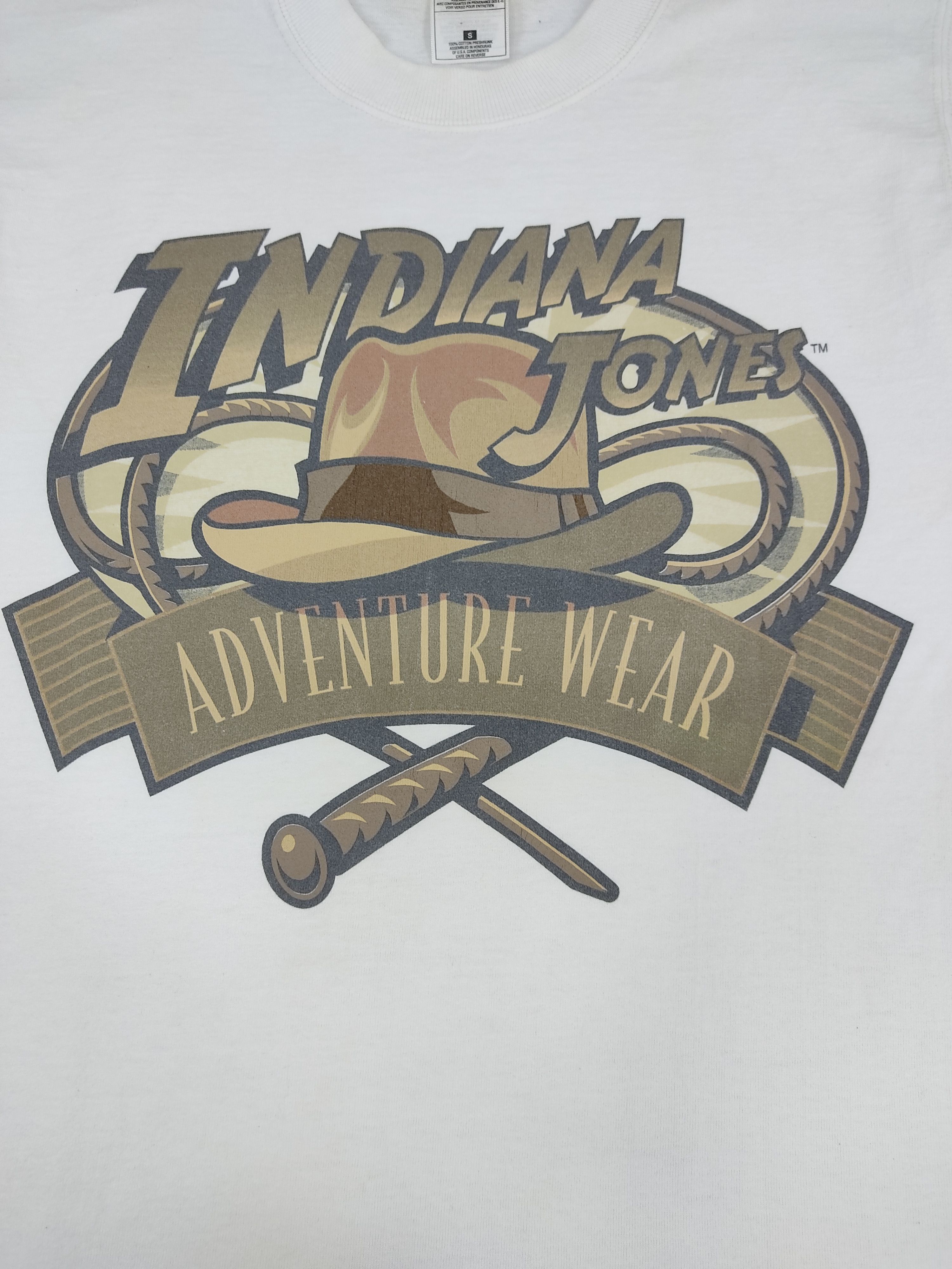 Vintage 90s Indiana Jones Adventure Movie Tee Disney Hollywood Size US S / EU 44-46 / 1 - 2 Thumbnail