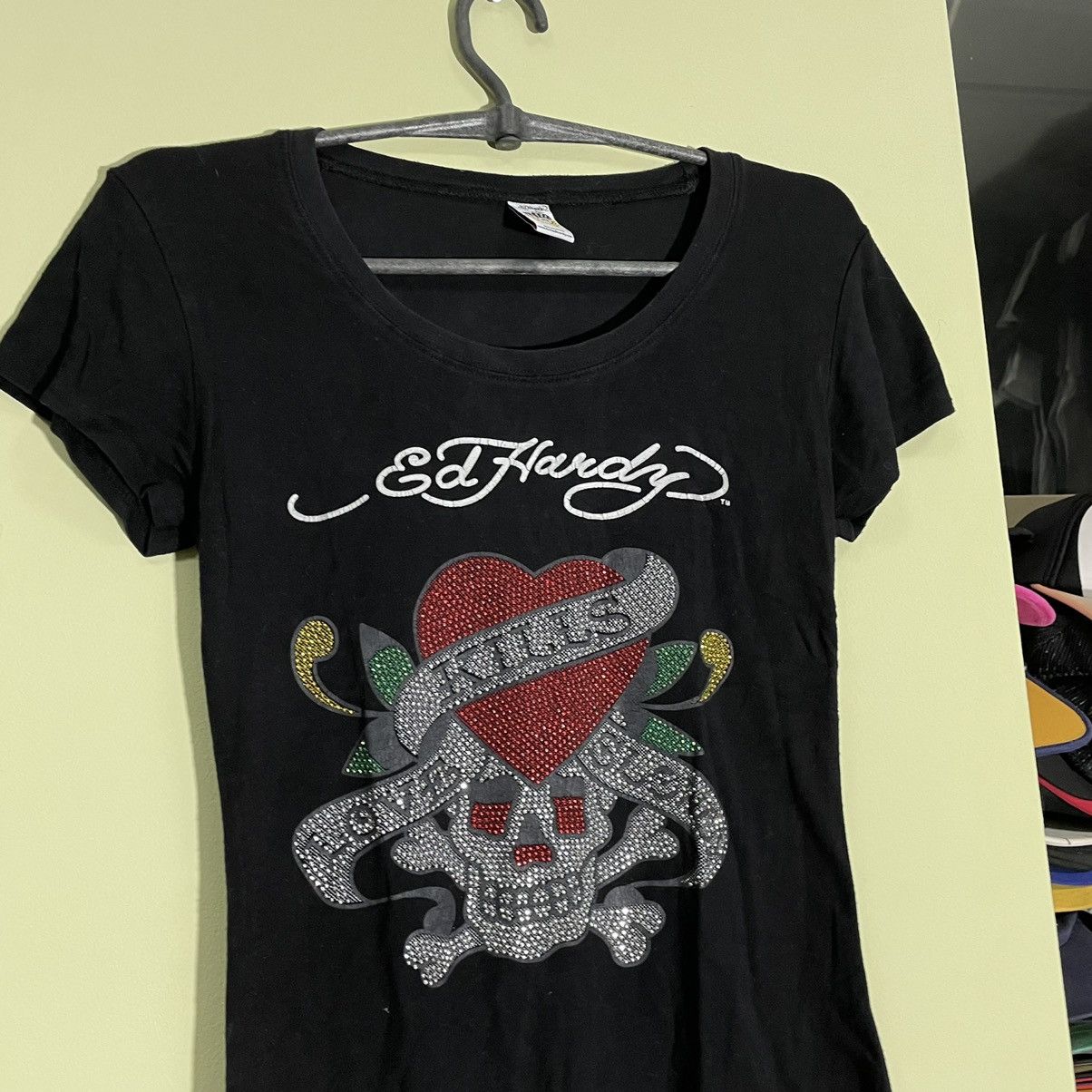 Vintage Vintage Y2K Ed Hardy Faded Graphic Tee Skate Punk Cropped M Size M / US 6-8 / IT 42-44 - 4 Thumbnail