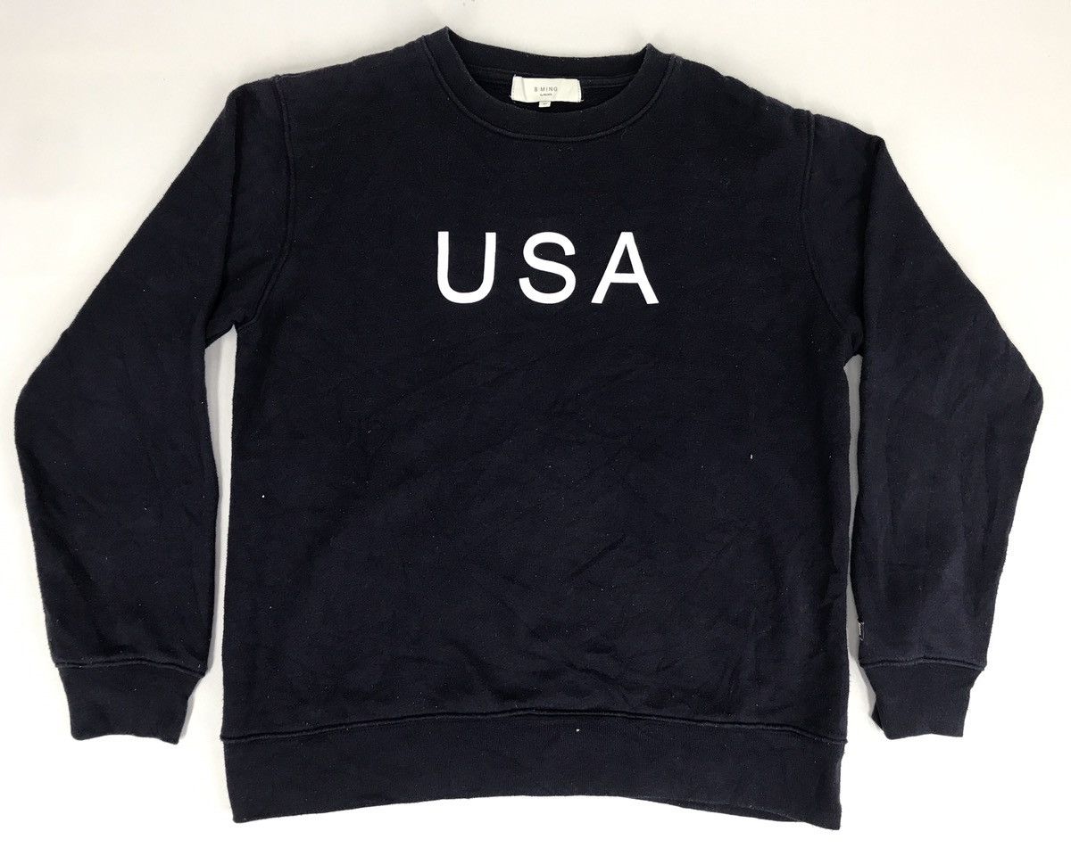 Beams Plus Beams USA Spell Out Logo Design Sweatshirt Size M / US 6-8 / IT 42-44 - 1 Thumbnail