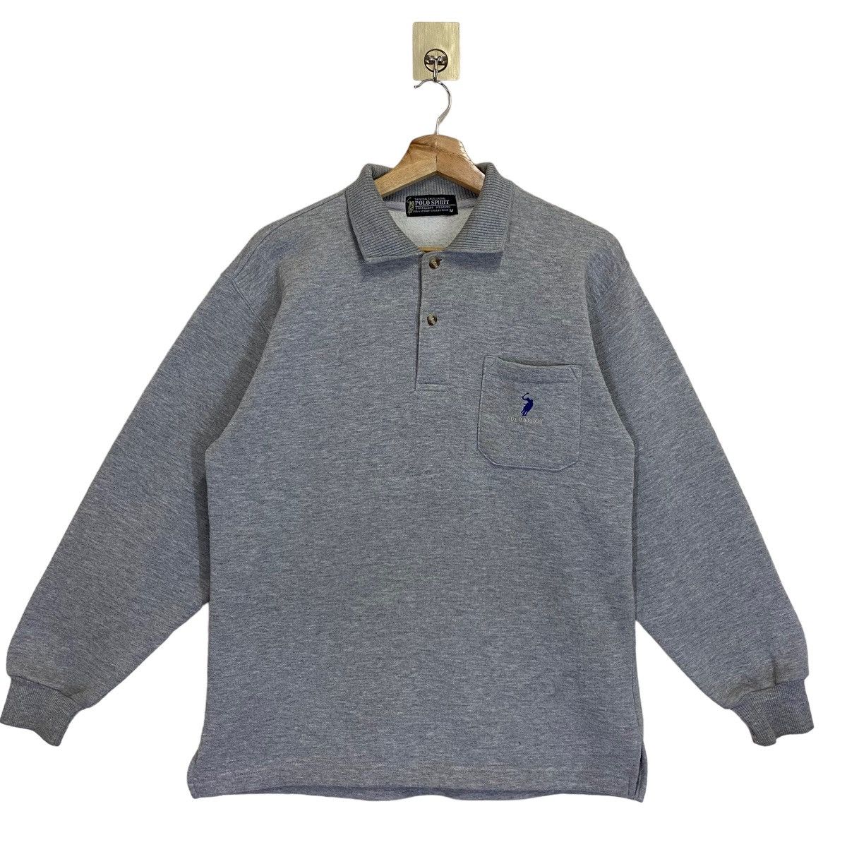 Vintage Polo Spirit Big Logo Sweatshirt Size M Size US M / EU 48-50 / 2 - 1 Thumbnail