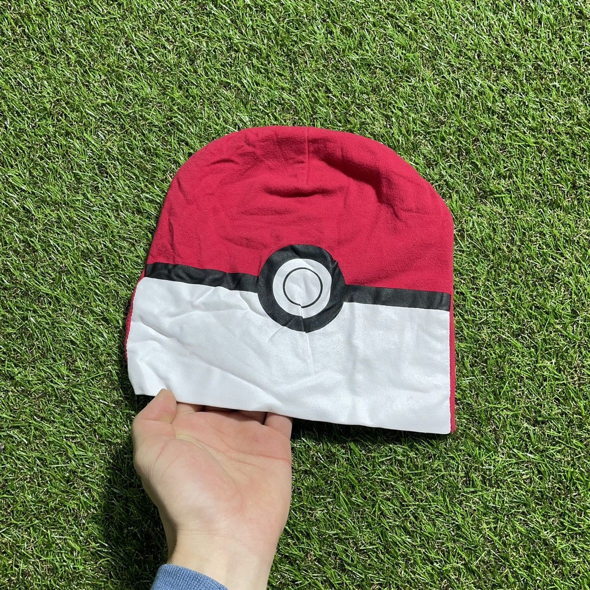 Vintage Vintage 90s Pokemon Beanie Streetwear Red White Oversized OS Size ONE SIZE - 4 Thumbnail