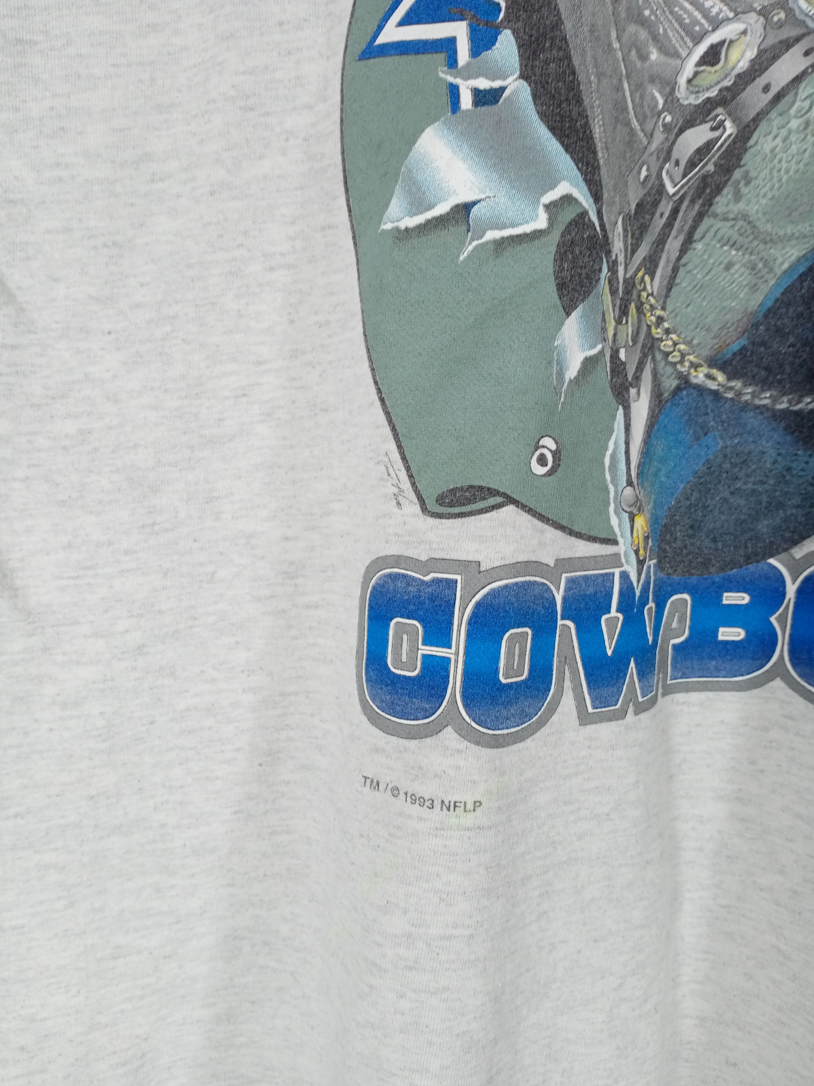 NFL Vintage 1993 Dallas Cowboys Tshirt Size US L / EU 52-54 / 3 - 6 Thumbnail
