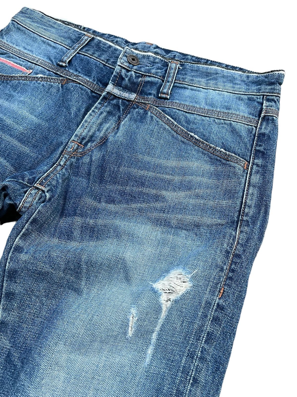 Designer × Marithe + Francois Girbaud Vintage Marithe Francois Girbaud Selvedge Distresed Denim Size US 31 - 7 Thumbnail
