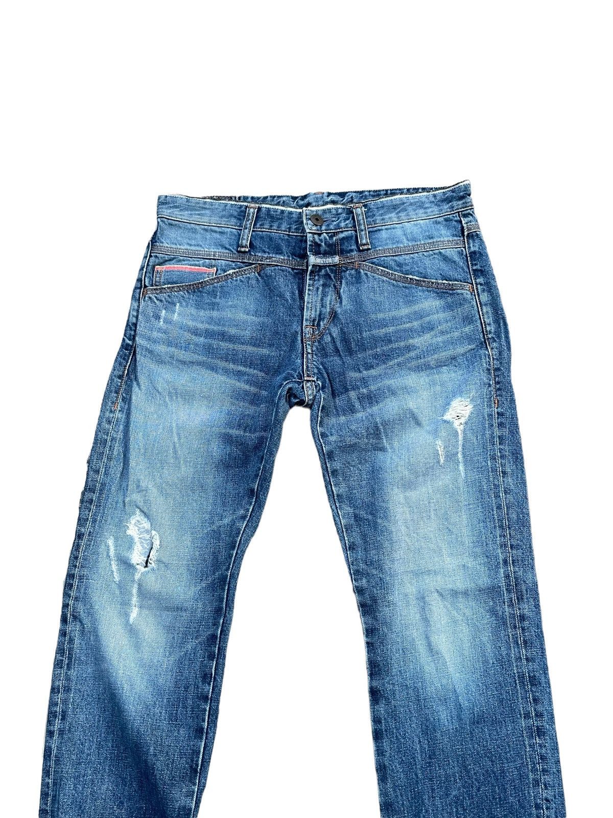 Designer × Marithe + Francois Girbaud Vintage Marithe Francois Girbaud Selvedge Distresed Denim Size US 31 - 6 Thumbnail