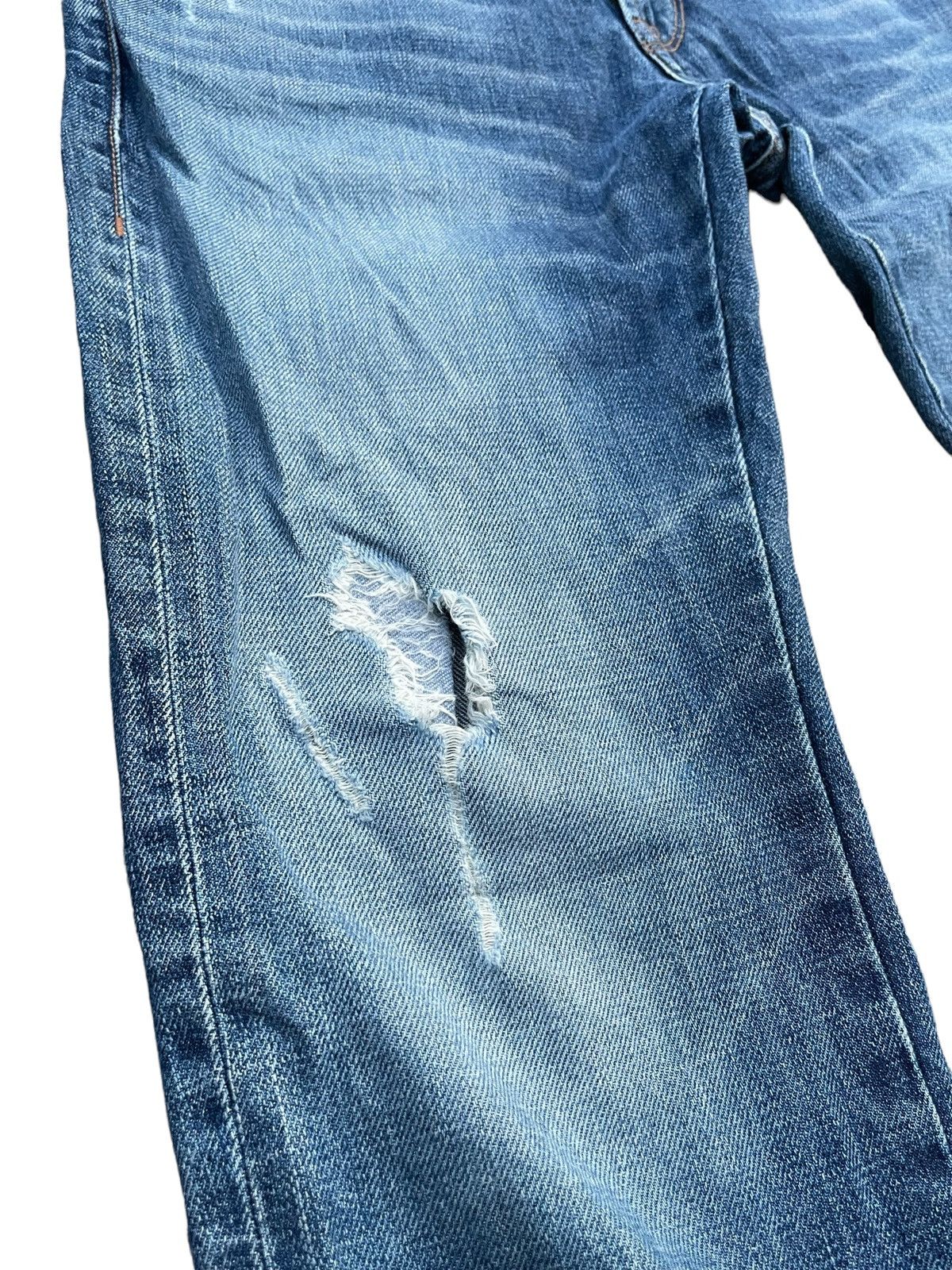 Designer × Marithe + Francois Girbaud Vintage Marithe Francois Girbaud Selvedge Distresed Denim Size US 31 - 8 Thumbnail