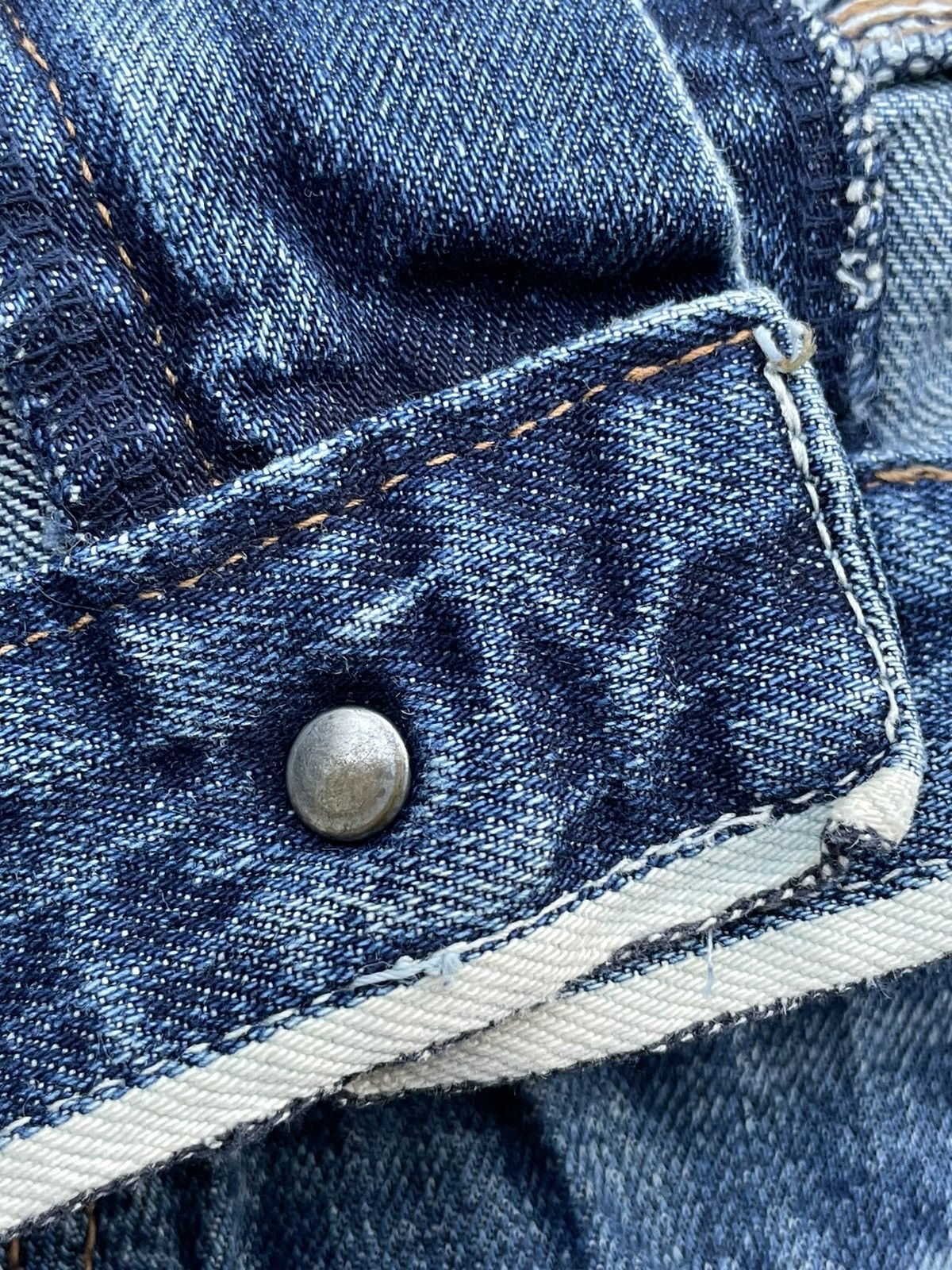 Designer × Marithe + Francois Girbaud Vintage Marithe Francois Girbaud Selvedge Distresed Denim Size US 31 - 24 Thumbnail