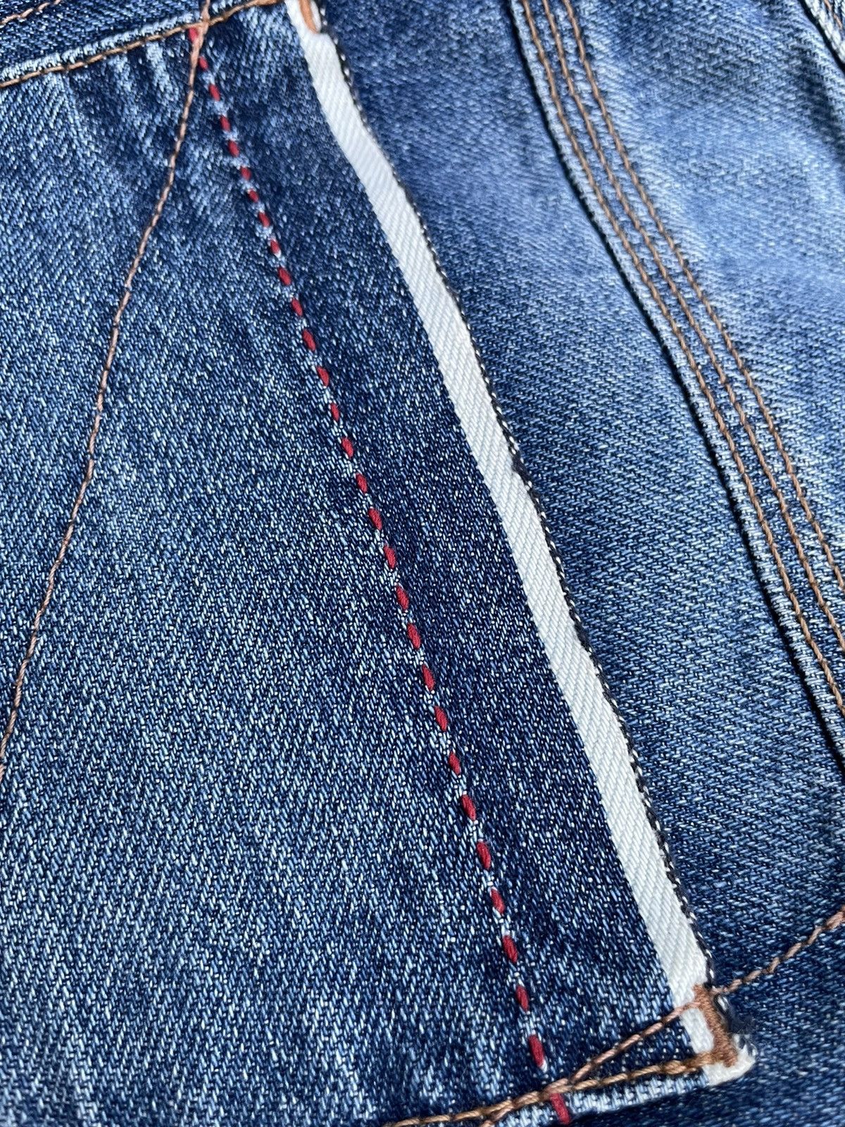 Designer × Marithe + Francois Girbaud Vintage Marithe Francois Girbaud Selvedge Distresed Denim Size US 31 - 20 Thumbnail