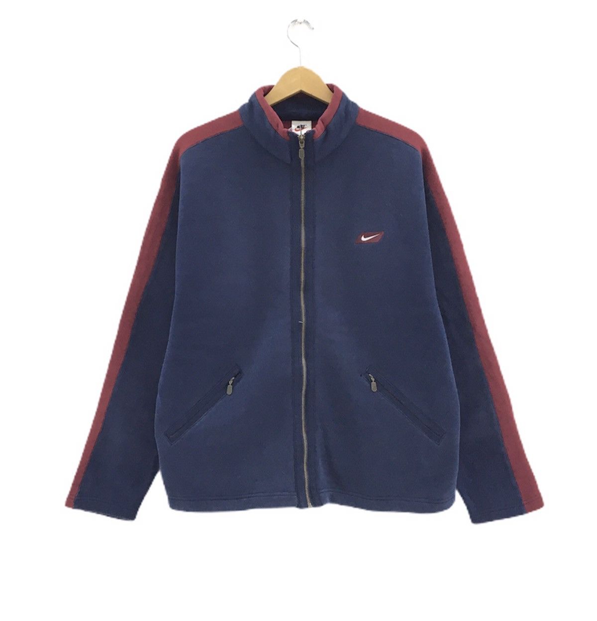 Rare! Vintage Nike Small Swoosh Full Zipper Sweatshirt