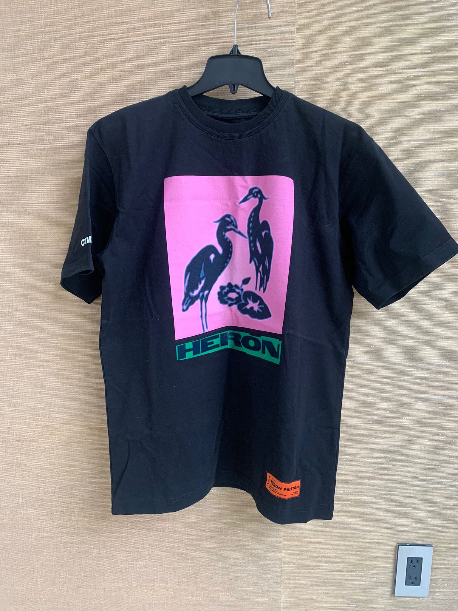 image of Heron Preston Logo Tee, Ss In Black, Men's (Size XS)