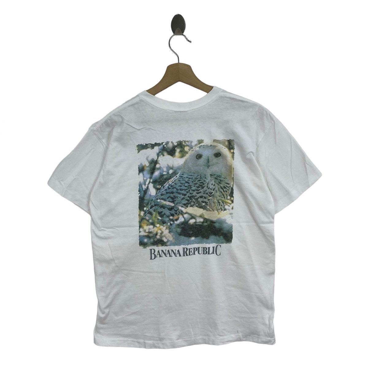 Banana Republic Vintage BANANA REPUBLIC Owl Image Print Pocket White Short Size US M / EU 48-50 / 2 - 1 Thumbnail