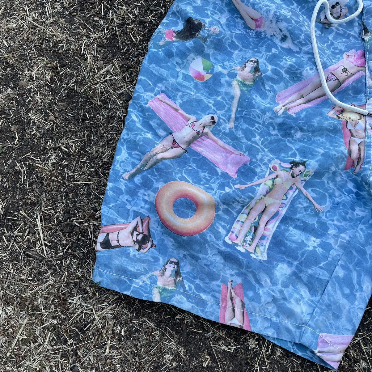Vintage Vintage 90s Y2K All Over Print Swim Shorts Rave Streetwear 3 Size US 32 / EU 48 - 3 Thumbnail
