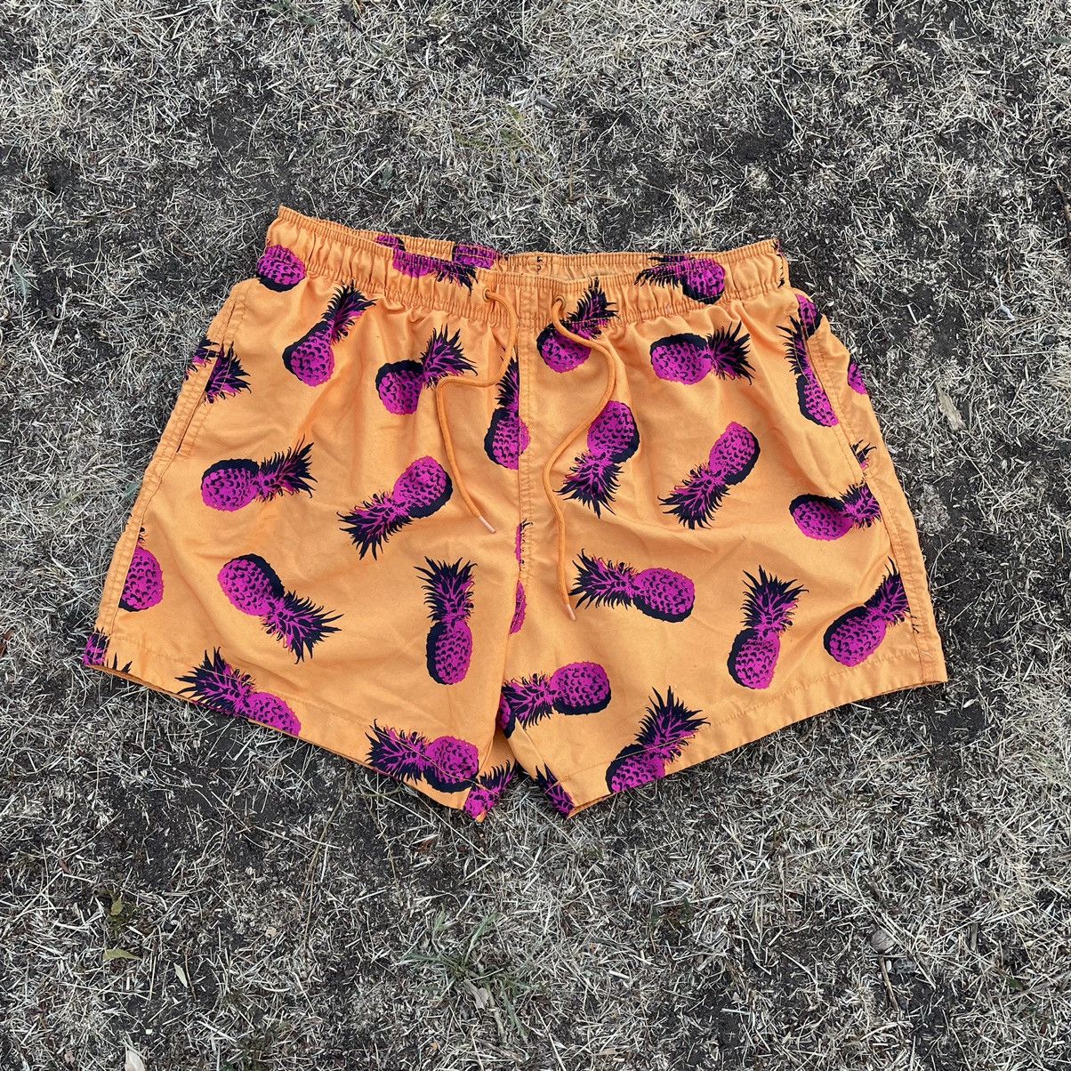 Vintage Vintage 90s All Over Print Shorts Streetwear Rave Baggy 32 Size US 32 / EU 48 - 1 Thumbnail