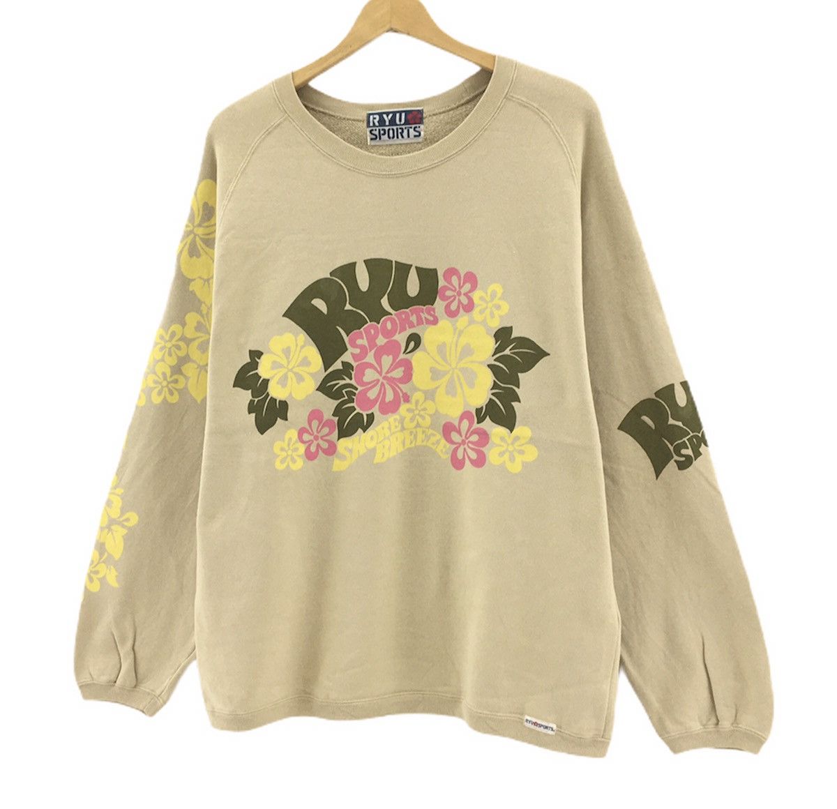 Japanese Brand Ryu Sports Flowers Crewneck Sweatshirt Big Logo Size US L / EU 52-54 / 3 - 5 Thumbnail
