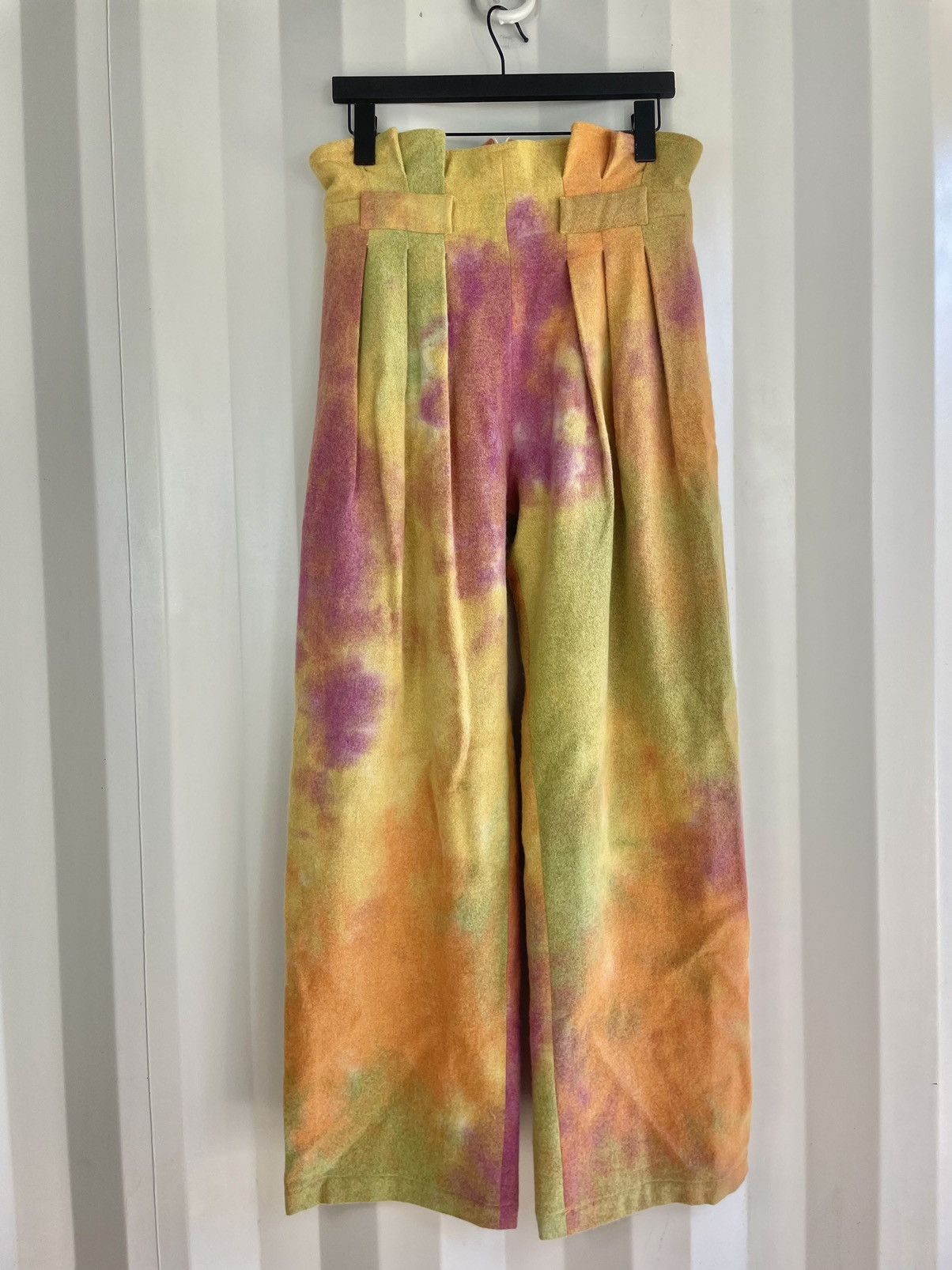 Image of The Elder Statesman Tie Dyed Cashmere Pants in Yellow, Men's (Size 30)