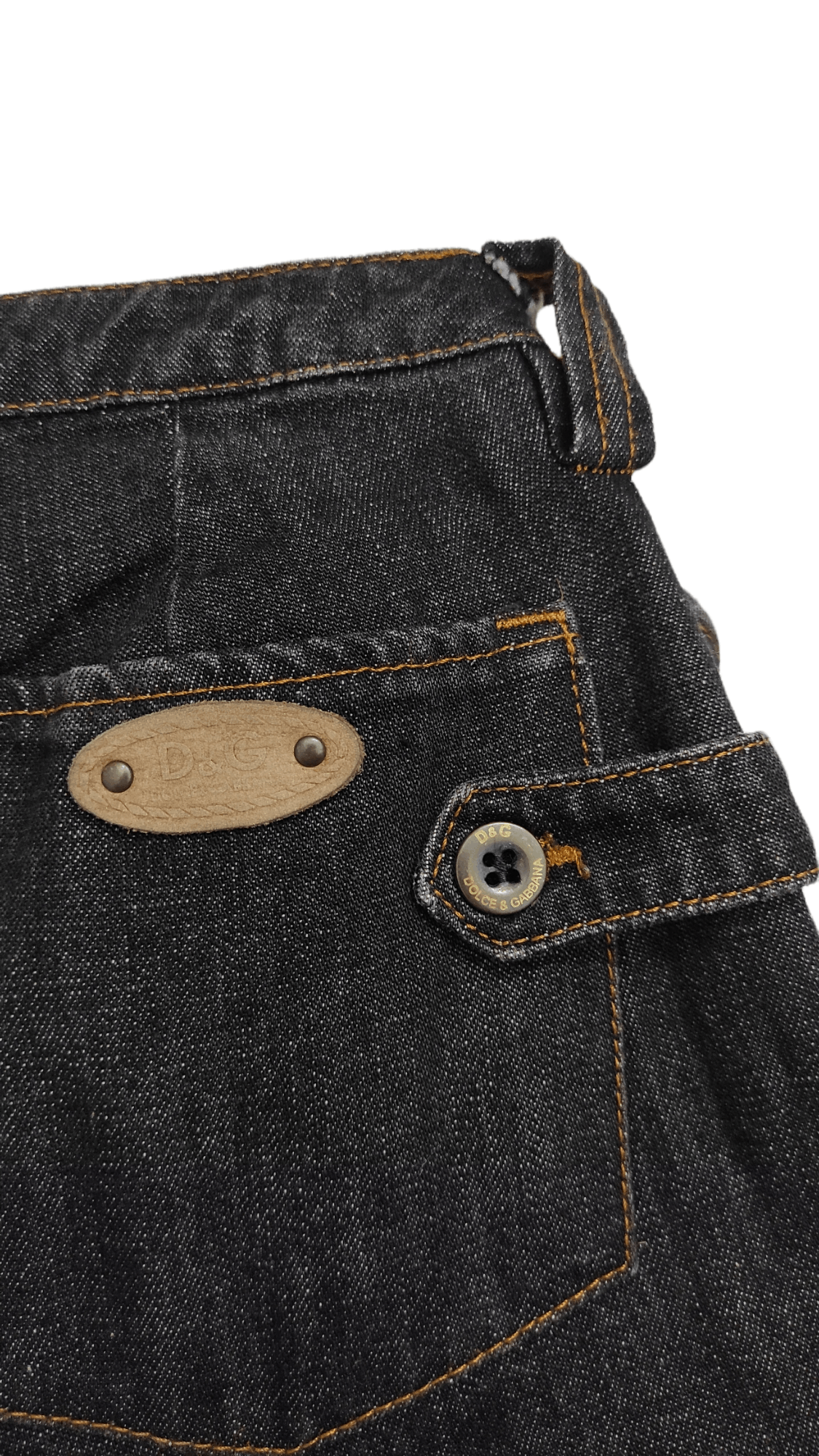 Dolce & Gabbana Archive AW2004 DOLCE & GABBANA Black Design women's jeans Size 26" / US 2 / IT 38 - 3 Thumbnail