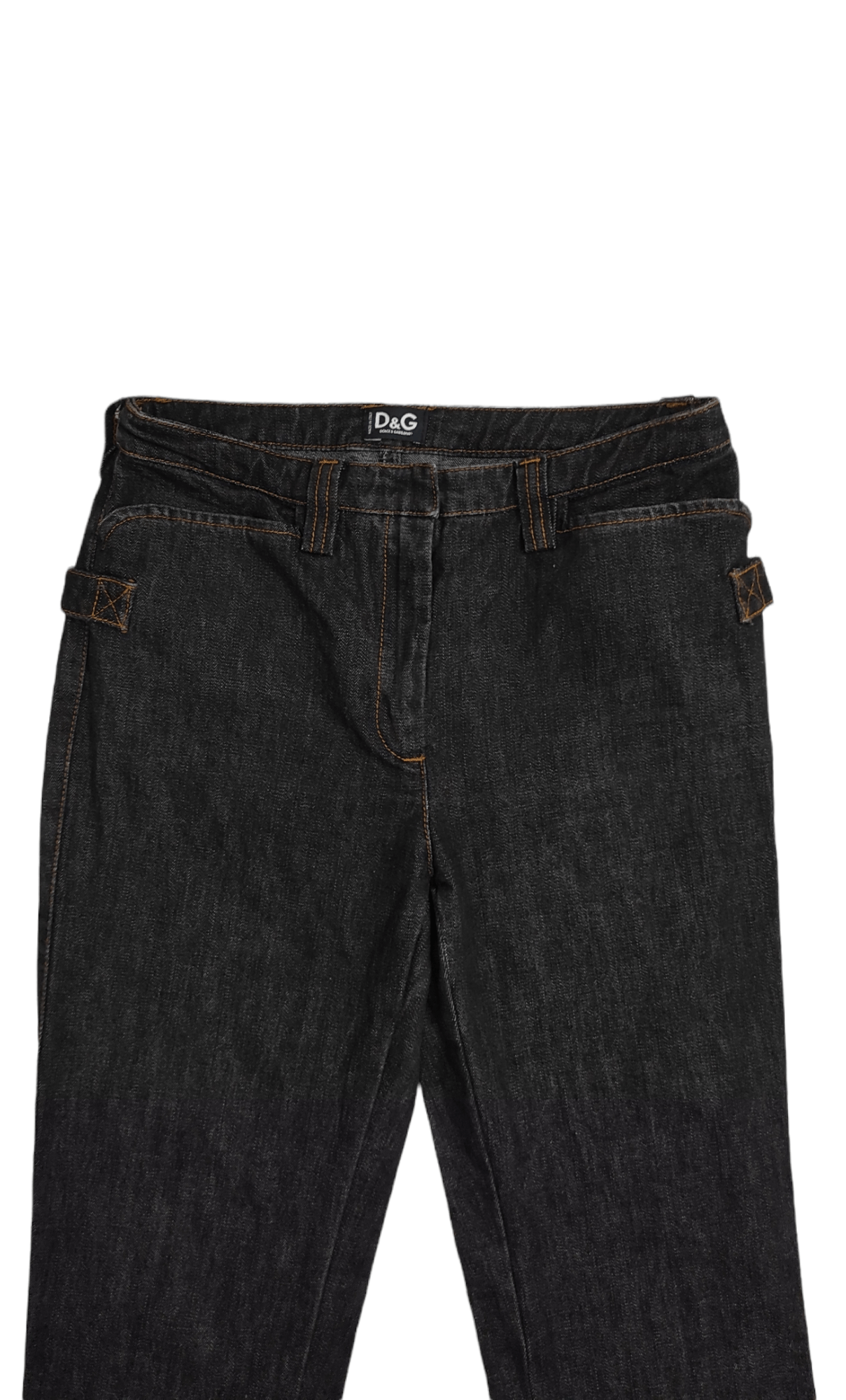 Dolce & Gabbana Archive AW2004 DOLCE & GABBANA Black Design women's jeans Size 26" / US 2 / IT 38 - 8 Thumbnail