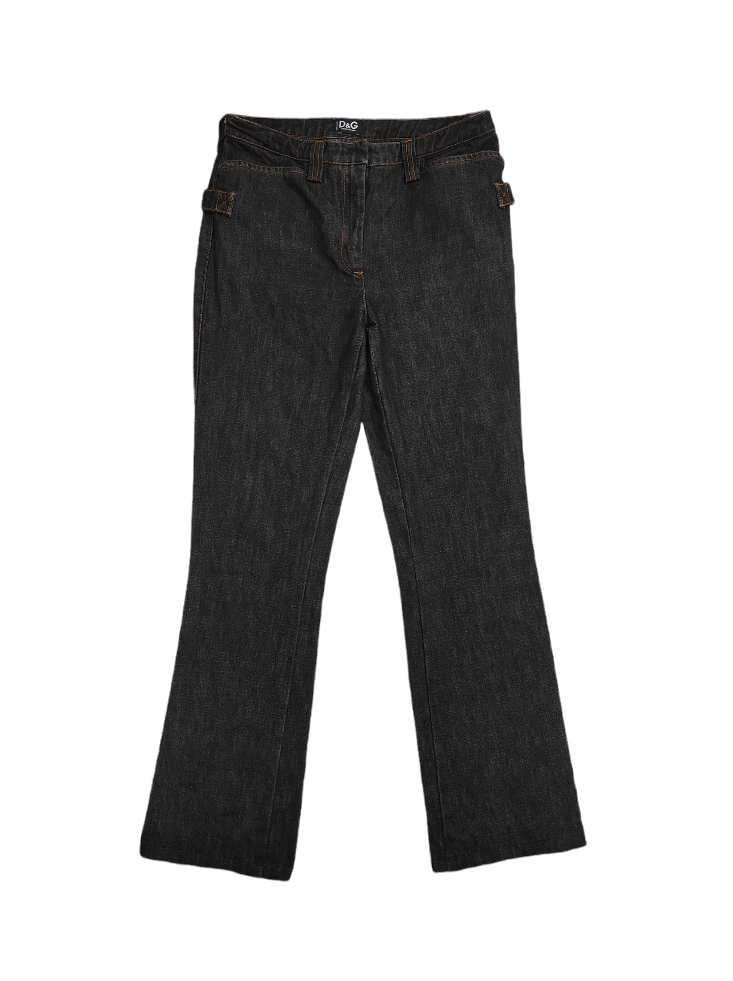 Dolce & Gabbana Archive AW2004 DOLCE & GABBANA Black Design women's jeans Size 26" / US 2 / IT 38 - 1 Thumbnail
