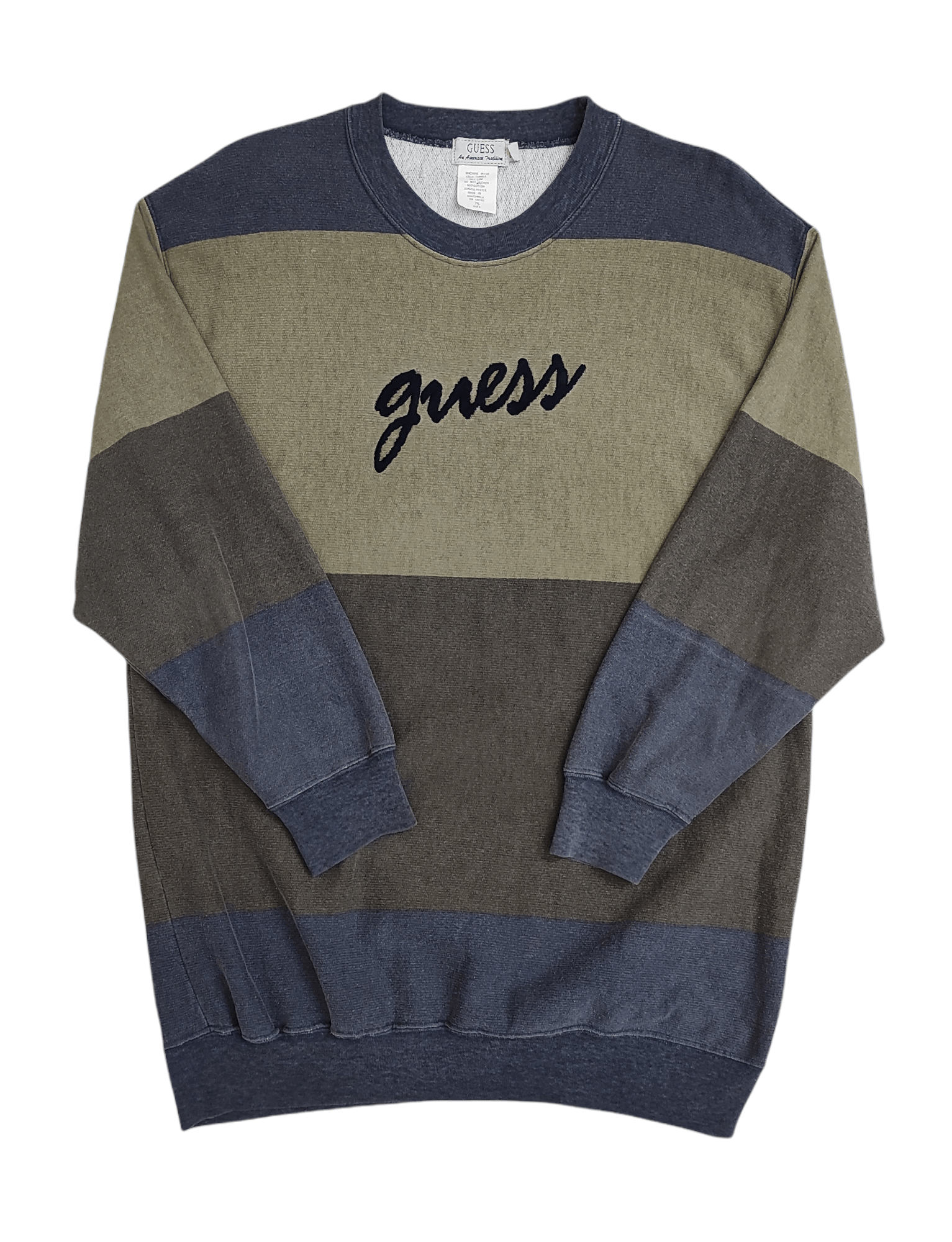 Guess Vtg intarsia embroidered crew neck color block sun faded sw Size US S / EU 44-46 / 1 - 7 Thumbnail
