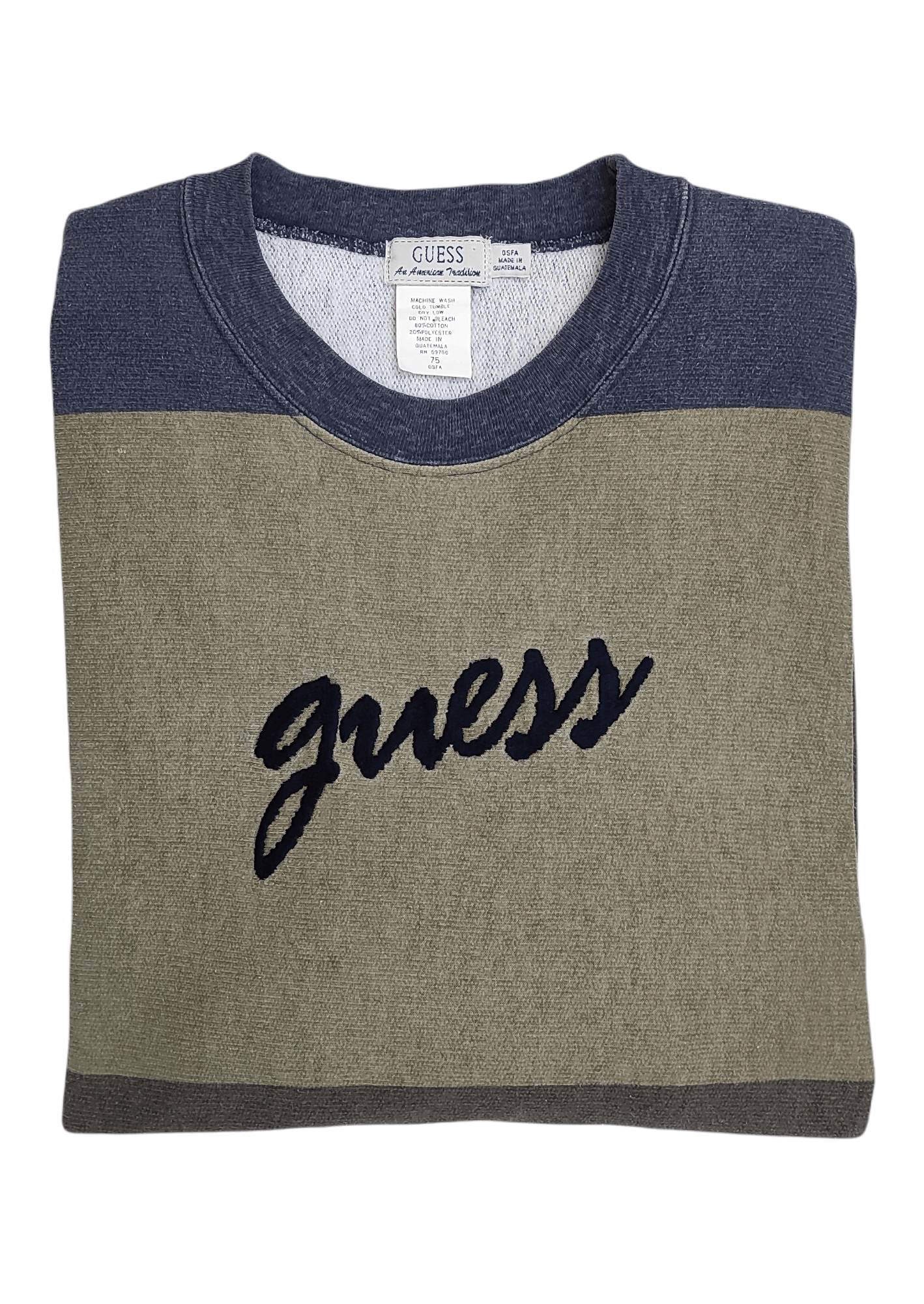Guess Vtg intarsia embroidered crew neck color block sun faded sw Size US S / EU 44-46 / 1 - 8 Thumbnail