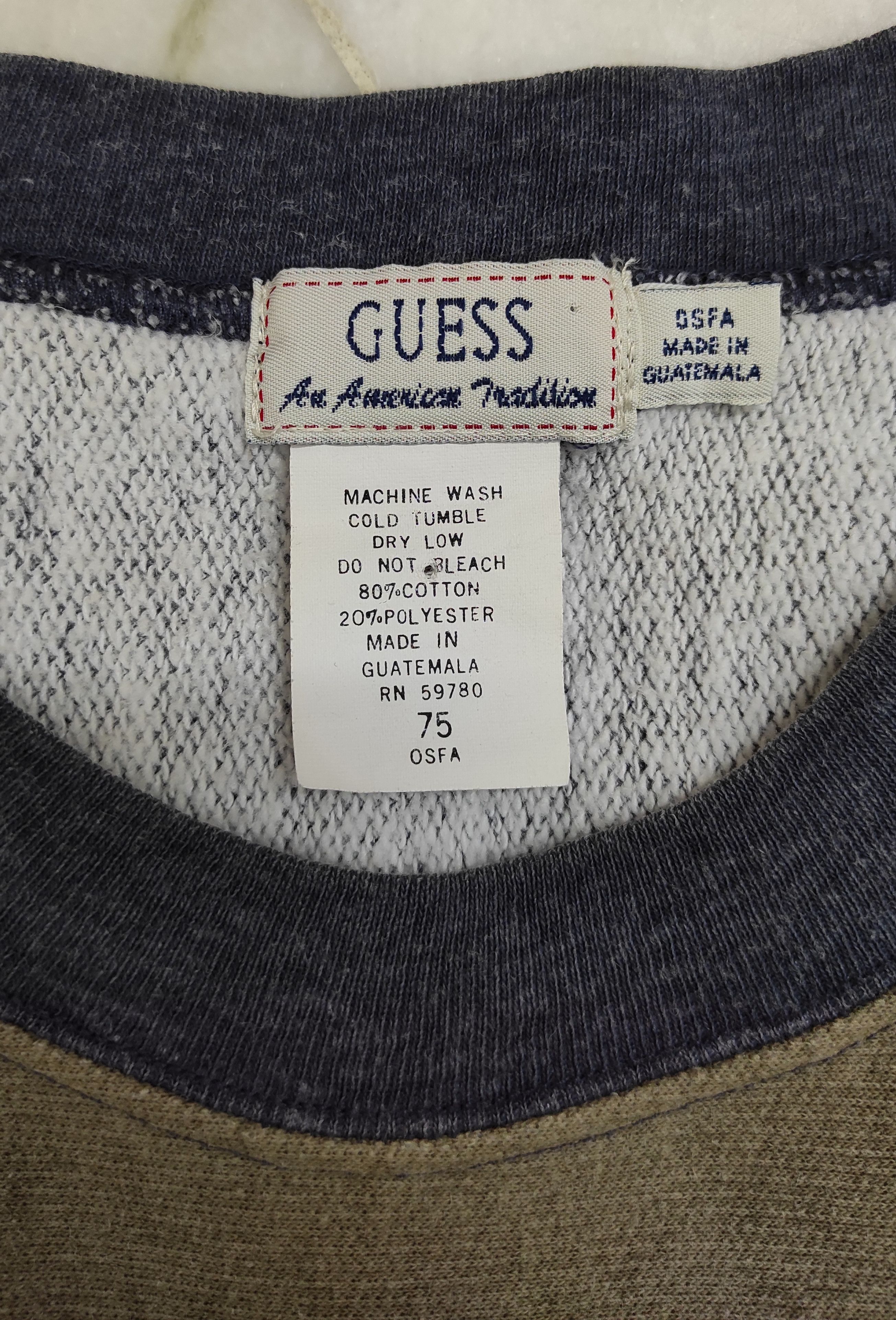 Guess Vtg intarsia embroidered crew neck color block sun faded sw Size US S / EU 44-46 / 1 - 3 Thumbnail